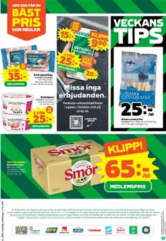 Coop Forum reklamblad aktuell från 11.08.2025 | Sida: 8 | Produkter: Smörgåspålägg, Smör, Skinka, Spel