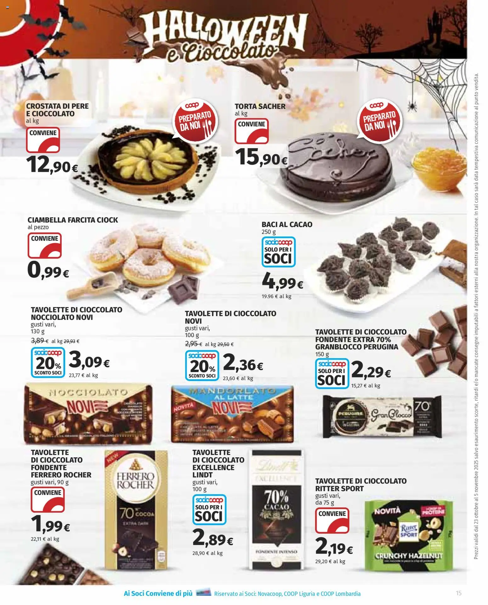 Volantino Ipercoop del 23.10.2025 | Pagina: 15 | Prodotti: Cioccolato, Data, Torta, Cacao