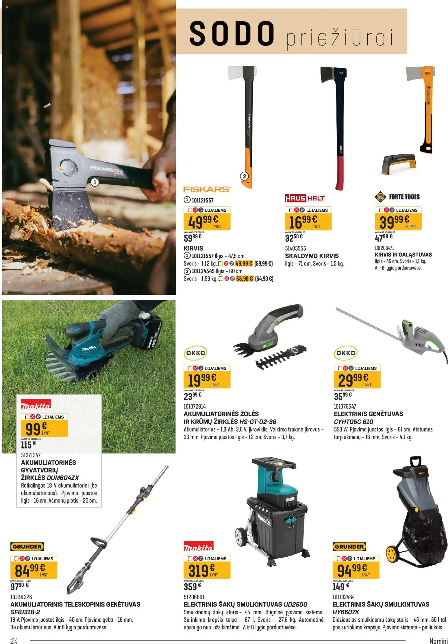 Senukai akcijos nuo 09.03.2026 | Puslapis: 24 | Prekių: Smulkintuvas, Akumuliatorius
