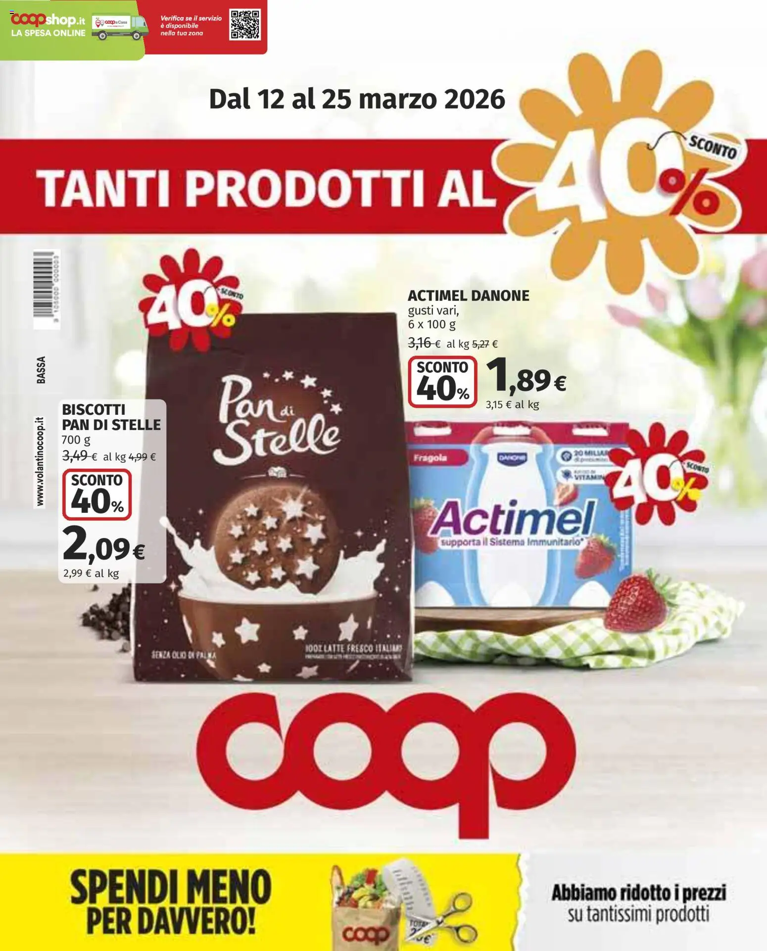 Volantino COOP del 12.03.2026 | Pagina: 1 | Prodotti: Biscotti, Latte, Olio