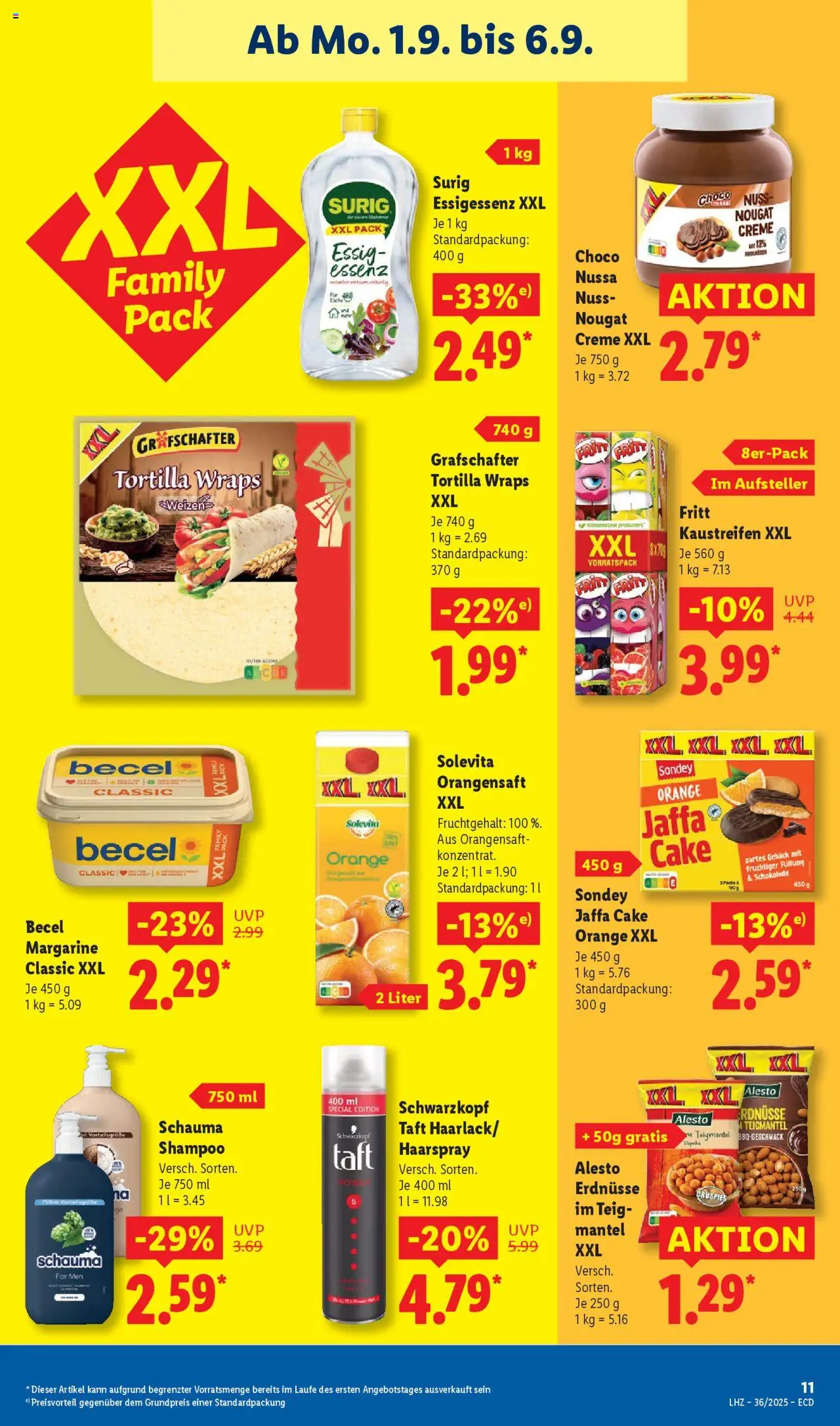 Lidl Prospekt 	 - gültig ab dem 01.09.2025 | Seite: 19 | Produkte: Margarine, Becel, Haarspray, Creme