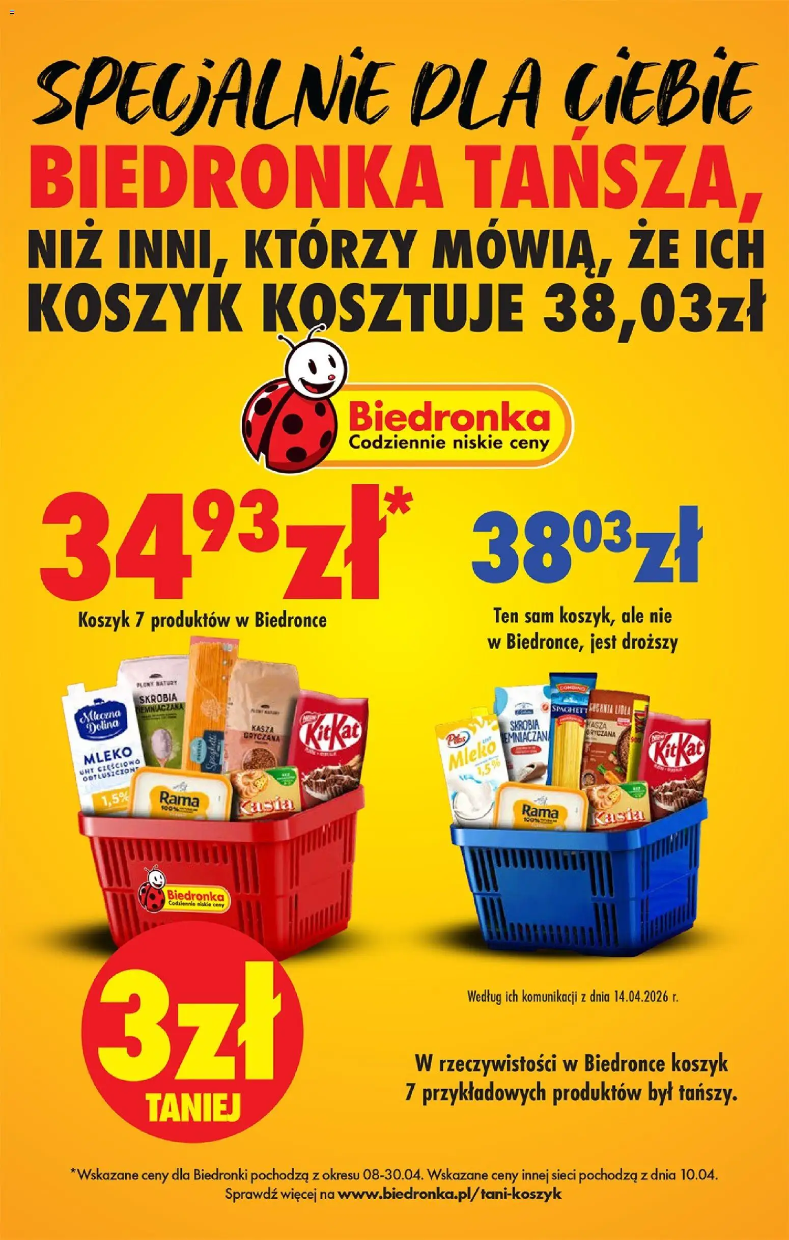 Biedronka Polsko leták - Codziennie niskie ceny od 23.04.2026 | Strana: 4 | Produkty: Mléko, Rama