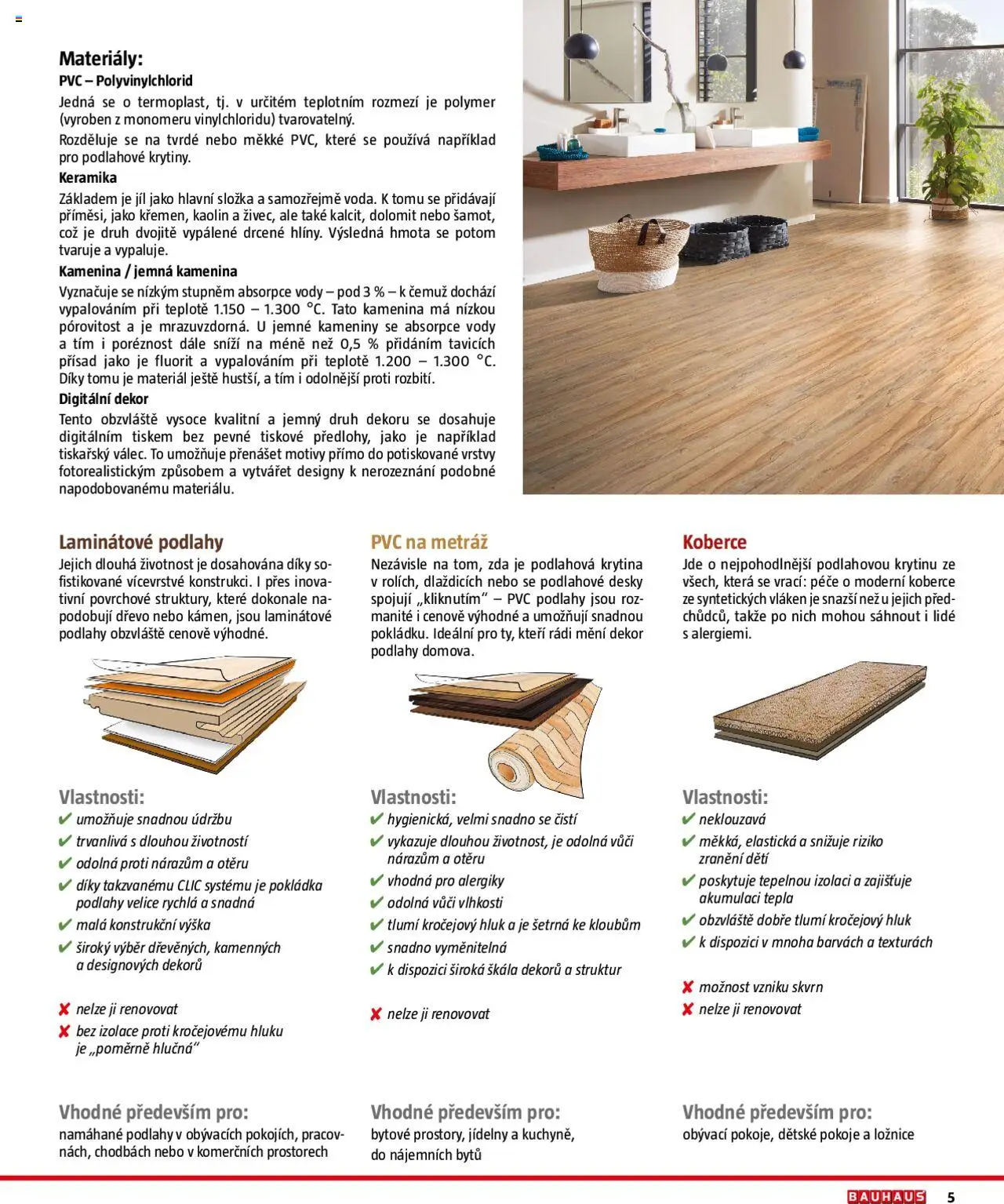 Bauhaus katalog Podlahové krytiny od 01.08.2025 | Strana: 5 | Produkty: Koberce, Desky