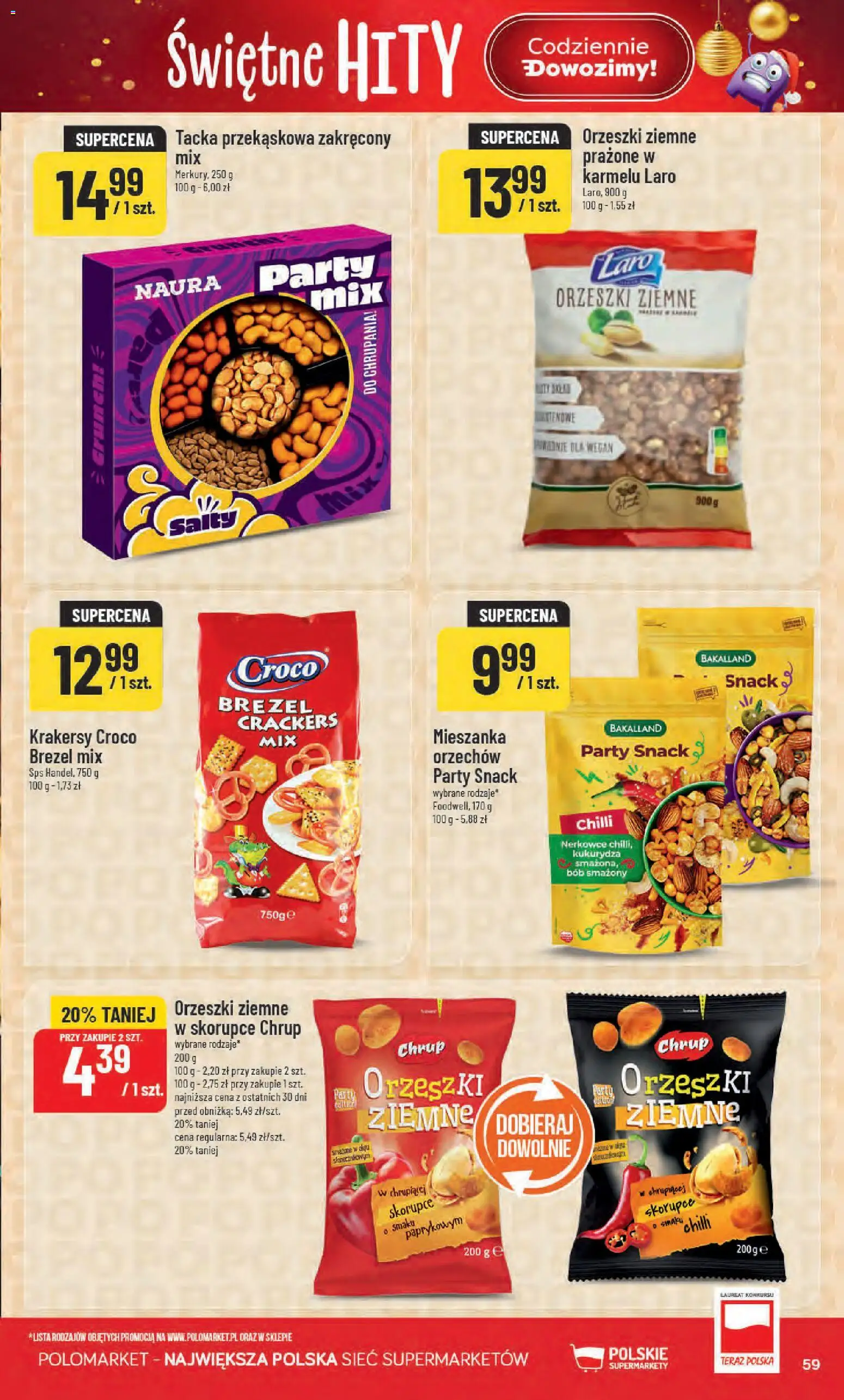 POLOmarket Black Friday od 26.11.2025 | Strona: 59 | Produkty: Kukurydza, Bób, Krakersy, Orzeszki ziemne