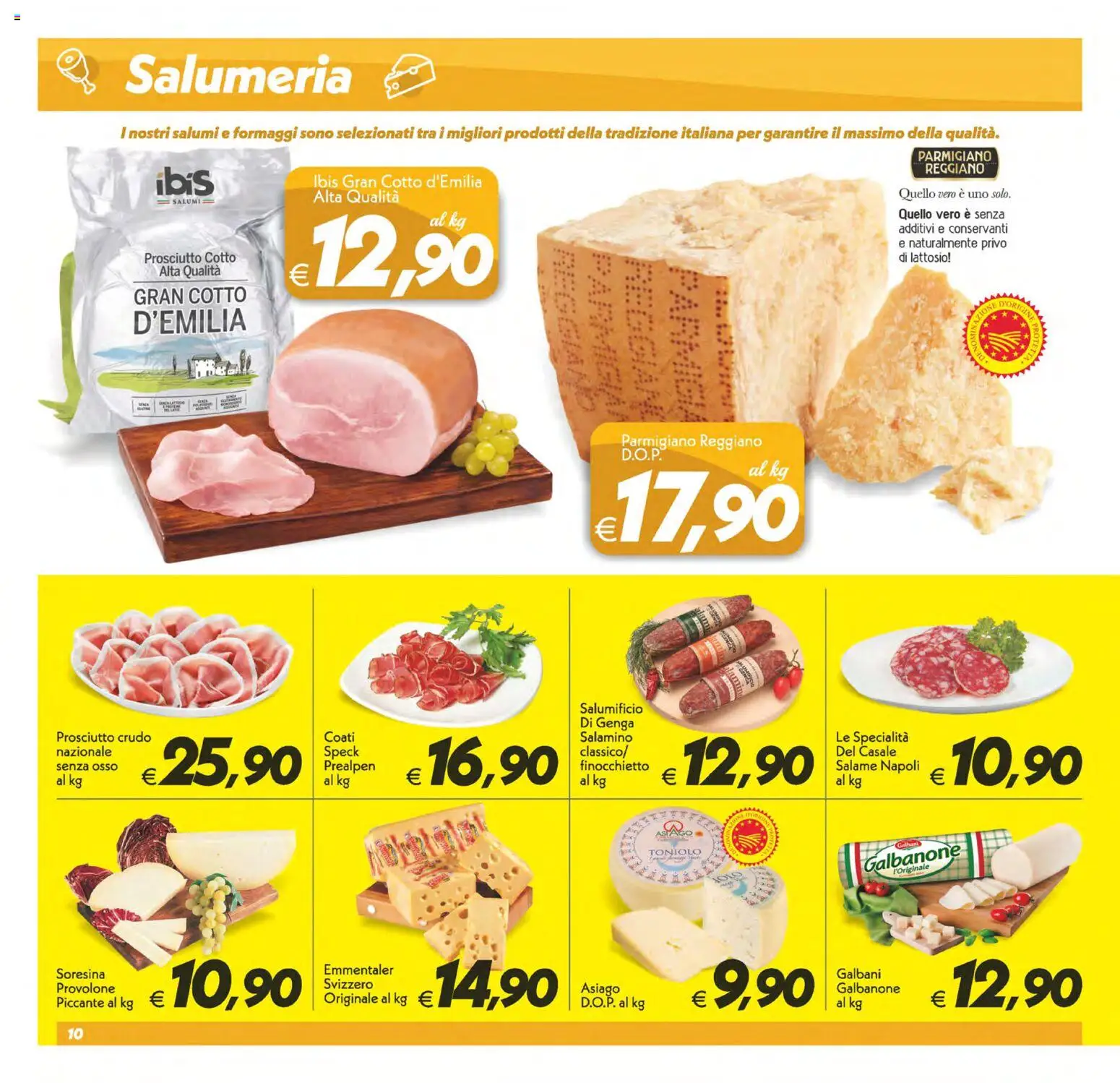 Volantino SuperConveniente del 23.01.2026 | Pagina: 10 | Prodotti: Provolone, Prosciutto Cotto, Parmigiano reggiano, Parmigiano