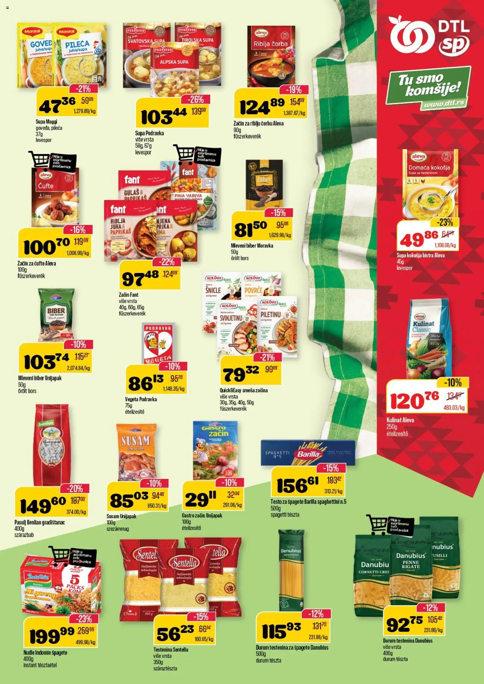 Senta Promet katalog - važi od 05.11.2025 | Strana: 9 | Proizvode: Testenina, Mleveni biber, Podravka, Nudle