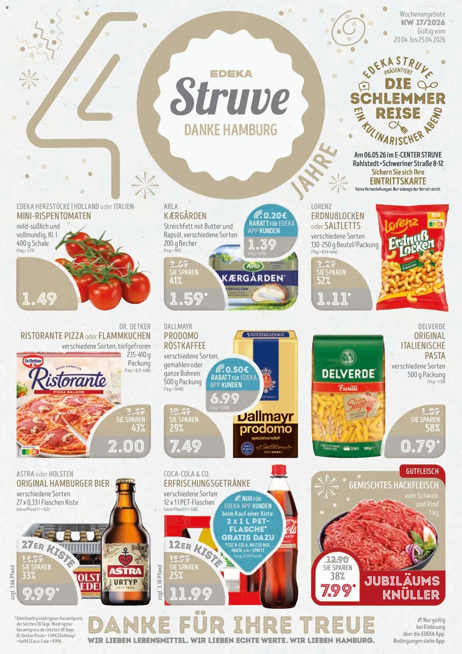 Edeka Struve Prospekt 	 – gültig ab 20.04.2026 | Seite: 3 | Produkte: Fanta, Bier, Holsten, Hackfleisch