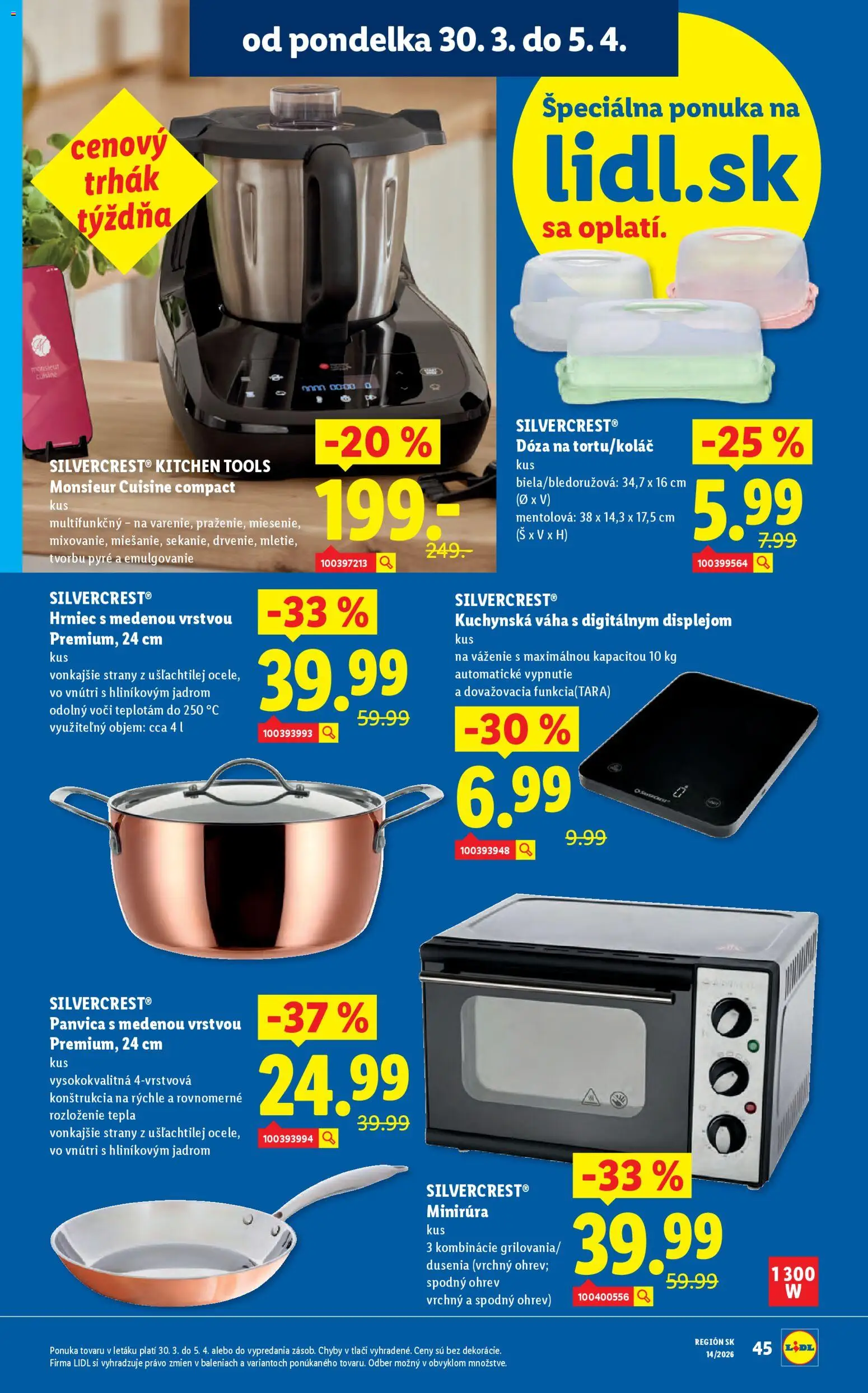 Nové Lidl akcie – leták je platný od 30.03.2026 | Strana: 64 | Produkty: Panvica, Váha