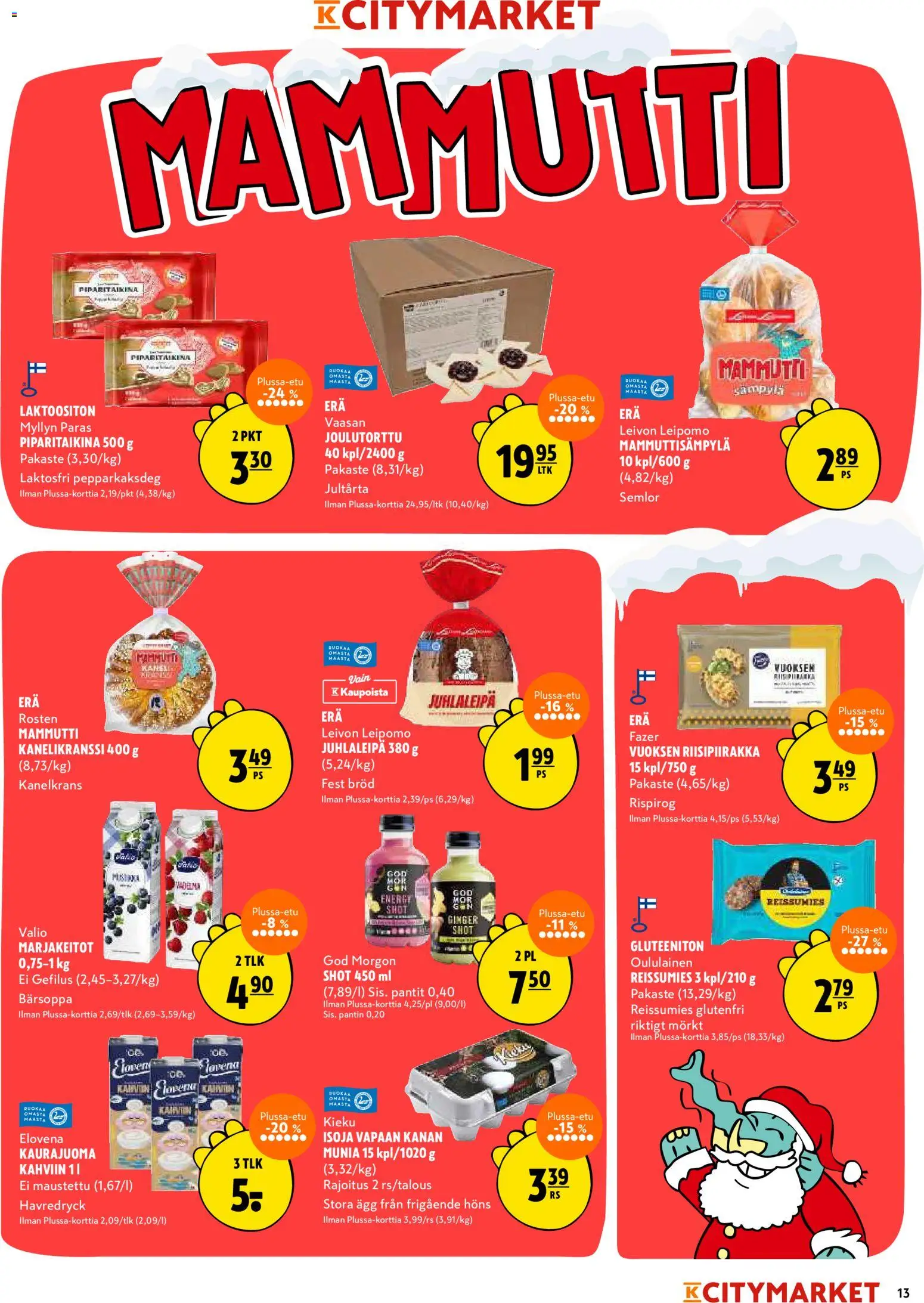 K-Citymarket tarjoukset – voimassa 11.12.2025 alkaen | Sivu: 13 | Tuotteet: Leipomo, Kaurajuoma