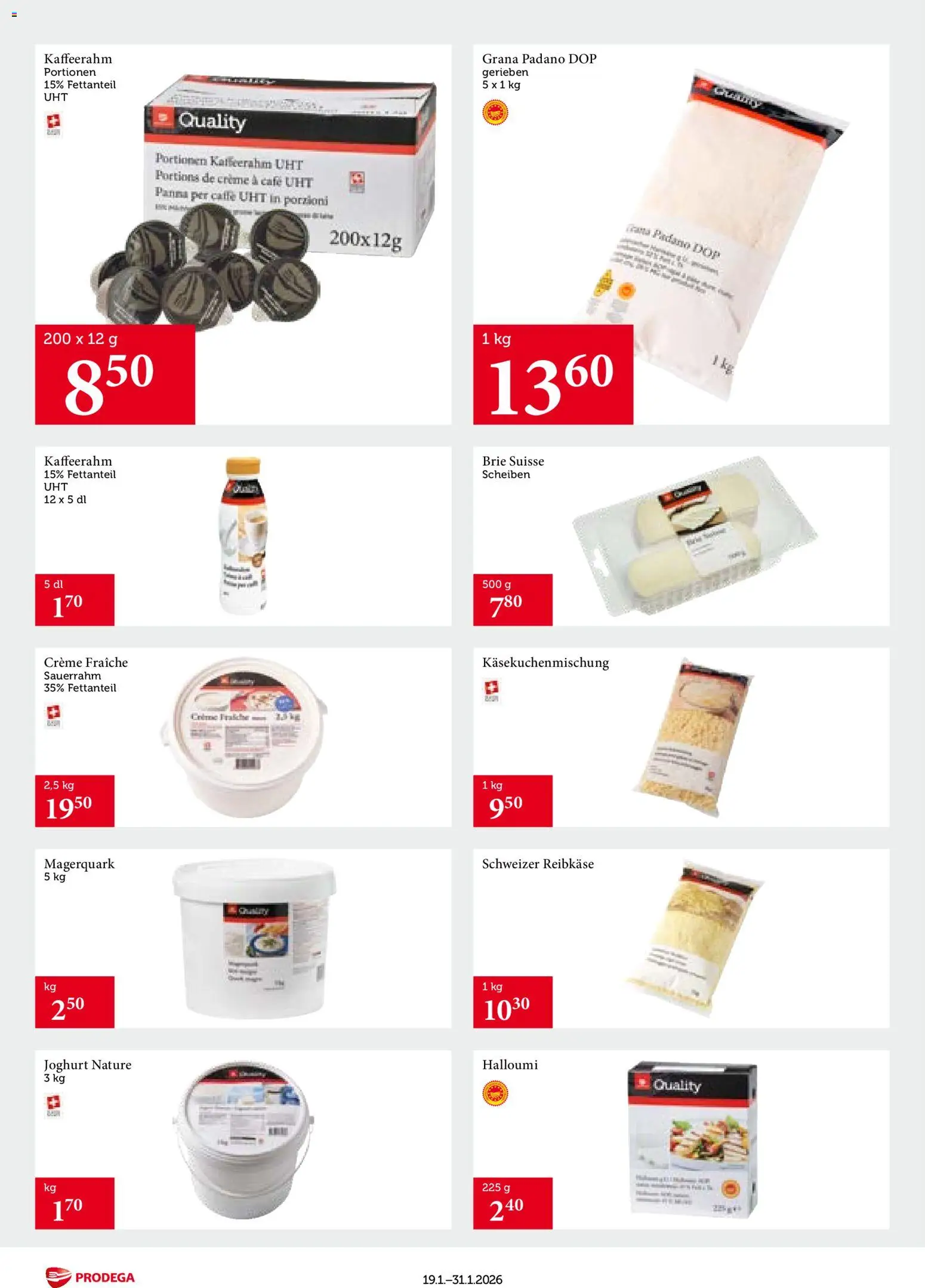 Prodega Aktionen Transgourmet Quality – gültig ab 19.01.2026 | Seite: 8 | Produkte: Joghurt, Sauerrahm, Creme