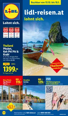 Lidl Dezember/Jänner/ Reise - Highlights ab 13.12.2025 gültig