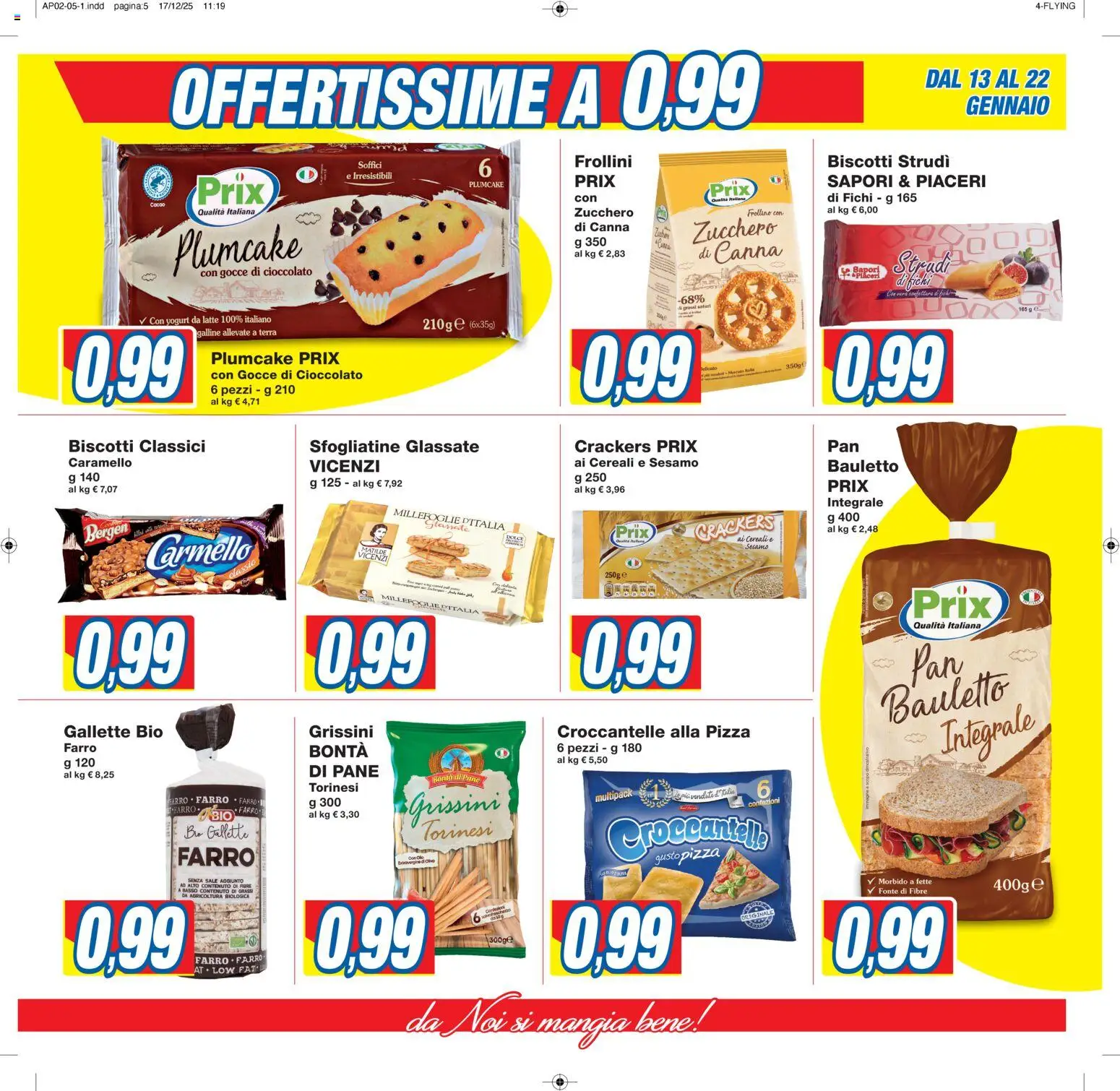 Volantino Prix del 13.01.2026 | Pagina: 5 | Prodotti: Pane, Cioccolato, Latte, Crackers
