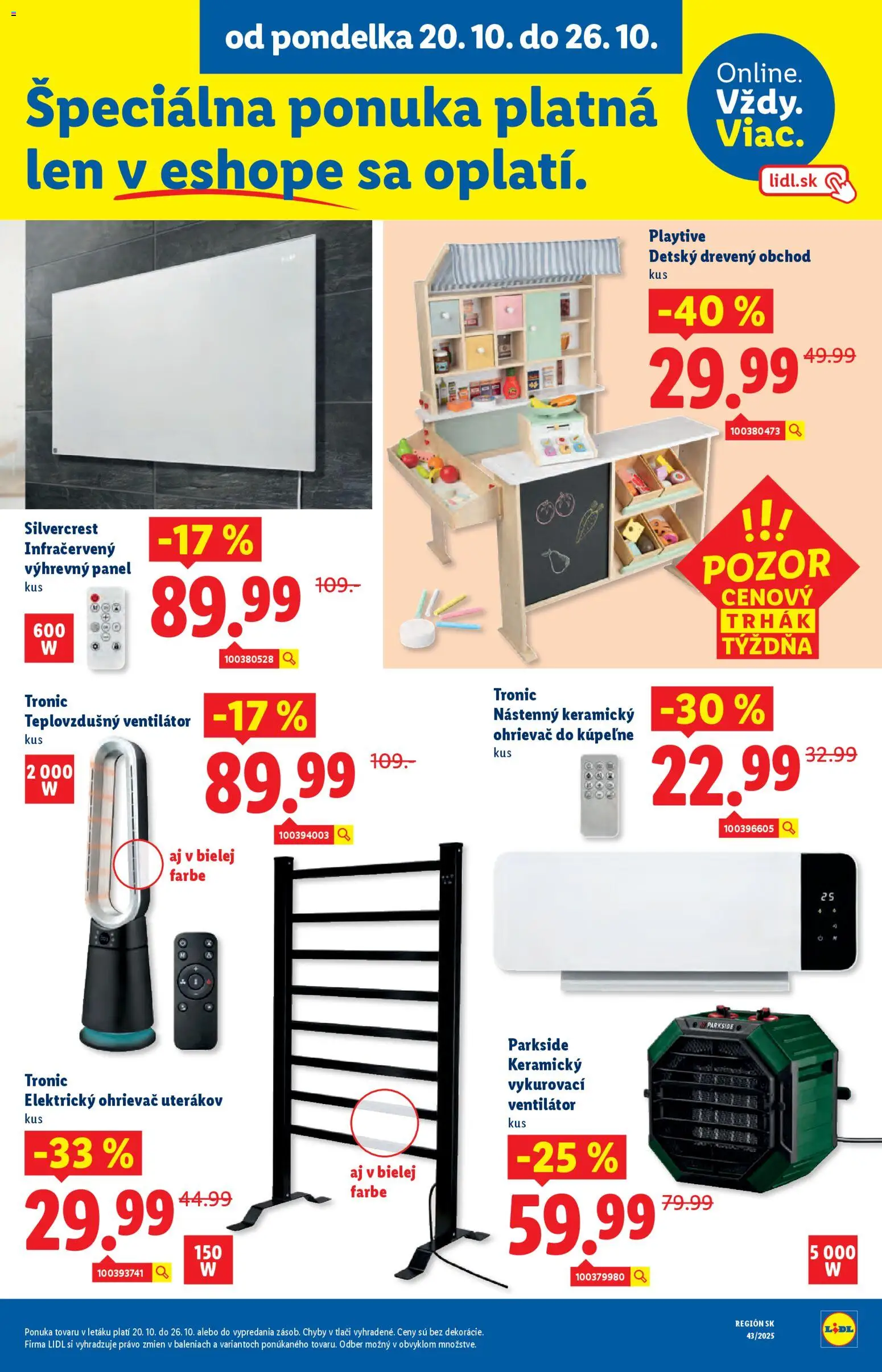 Nové Lidl akcie – leták je platný od 23.10.2025 | Strana: 96 | Produkty: Teplovzdušný ventilátor, Ventilátor, Ohrievač, Elektrický ohrievač