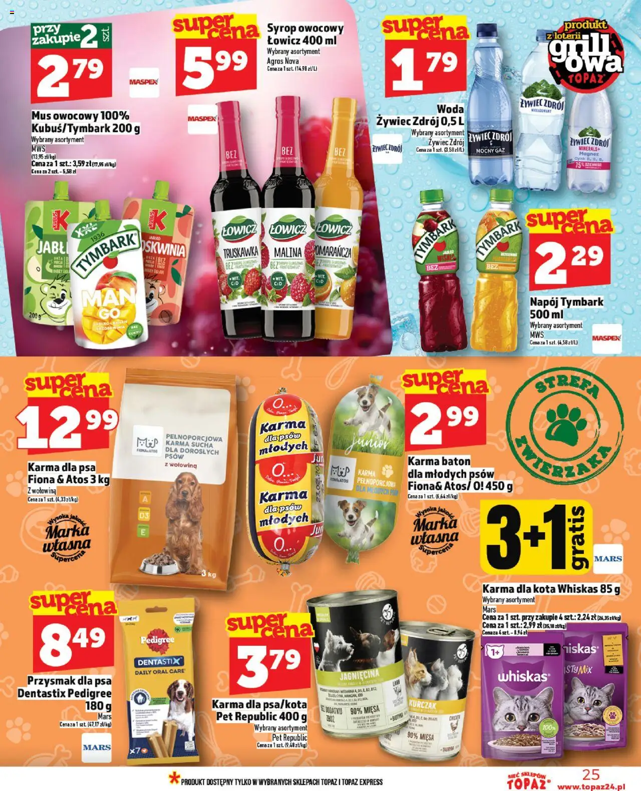 Topaz Gazetka - Ceny małe na stałe od 12.06.2025 | Strona: 25 | Produkty: Malina, Jagnięcina, Ser, Karma dla psa