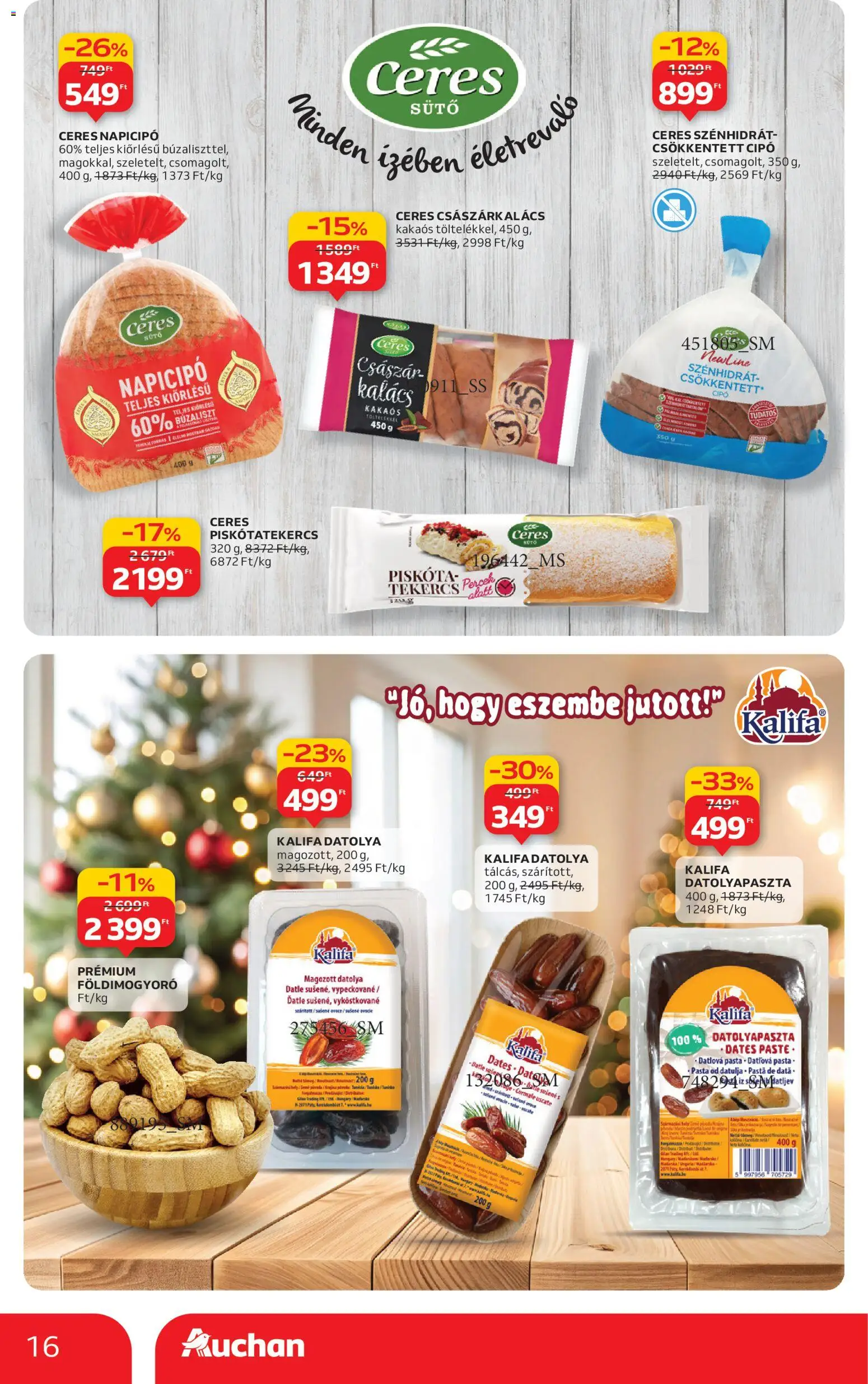 Auchan akciós ujság - amely érvényes a következő dátumtól: 04.12.2025 | Oldal: 16