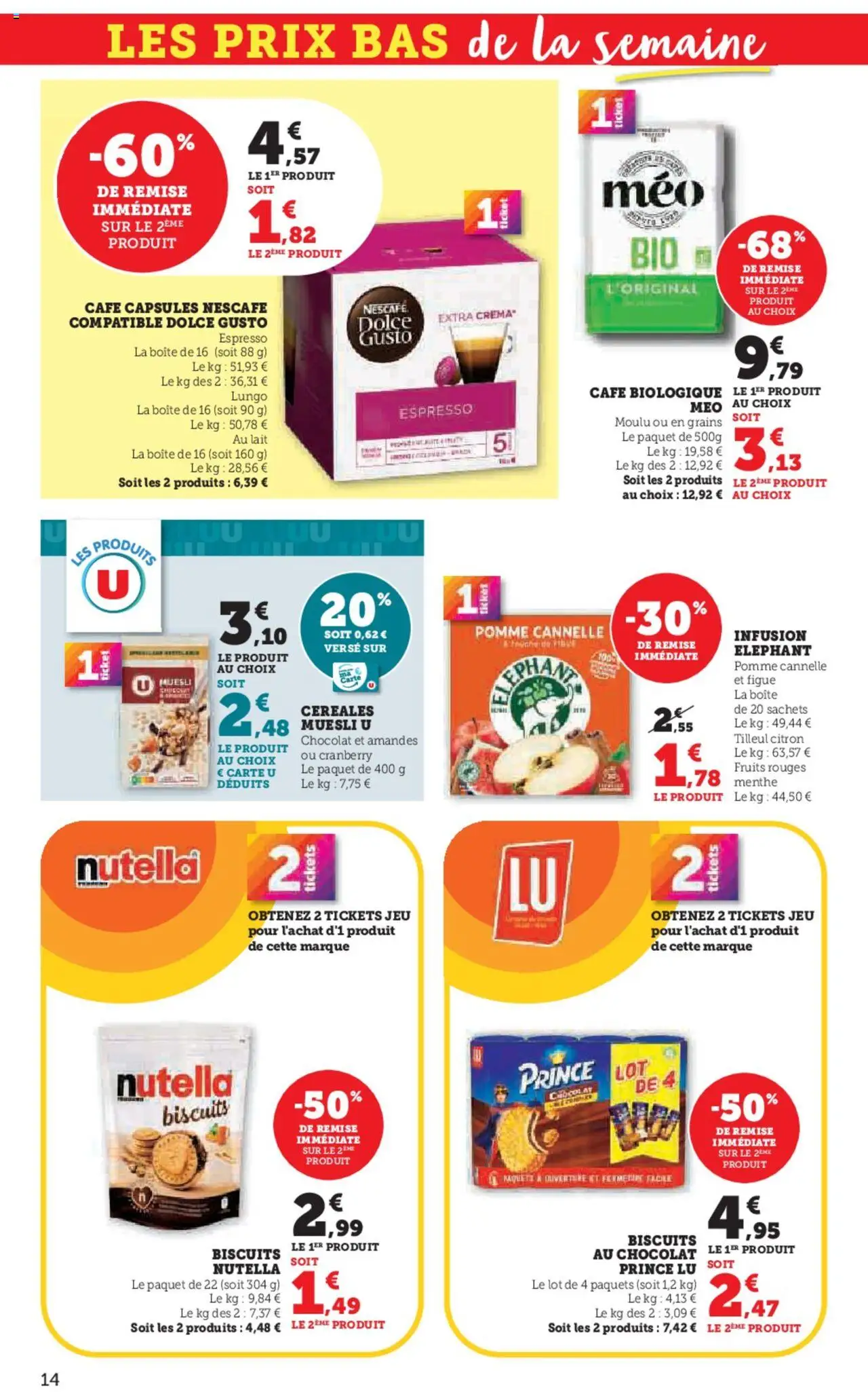 {H1} | Page: 14 | Produits: Citron, Pomme, Dolce Gusto, Cannelle