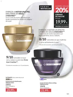 Vista previa Crema de Noche Reafirmante Ultimate Anew, Crema de noche reafirmante ideal para pieles de 40-50 años. válido desde el 01.04.2026 | Página: 105 | Productos: Crema, Crema de noche