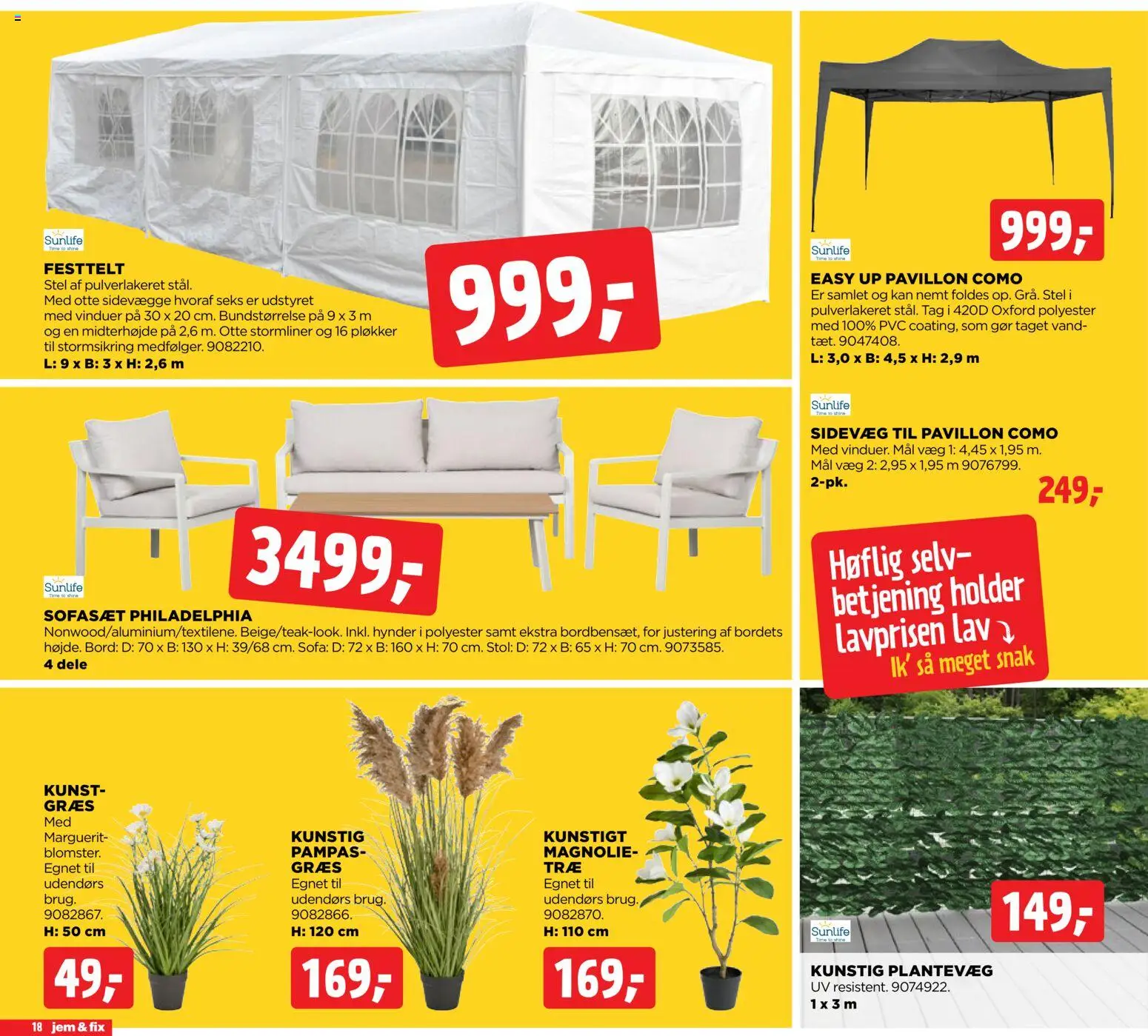 Jem & fix tilbudsavis – gyldig fra 22.03.2026 | Side: 18 | Produkter: Sofa, Bord, Stol, Søm