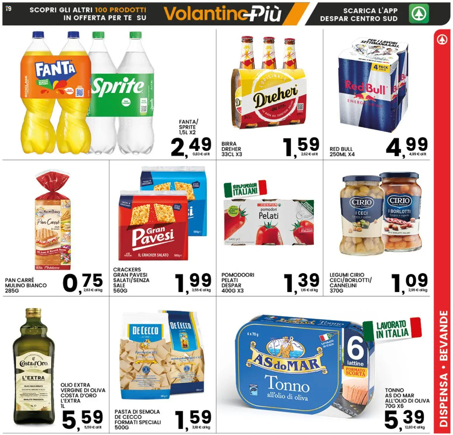 Volantino Interspar del 23.02.2026 | Pagina: 19 | Prodotti: Pasta, Tonno, Fanta, Red Bull