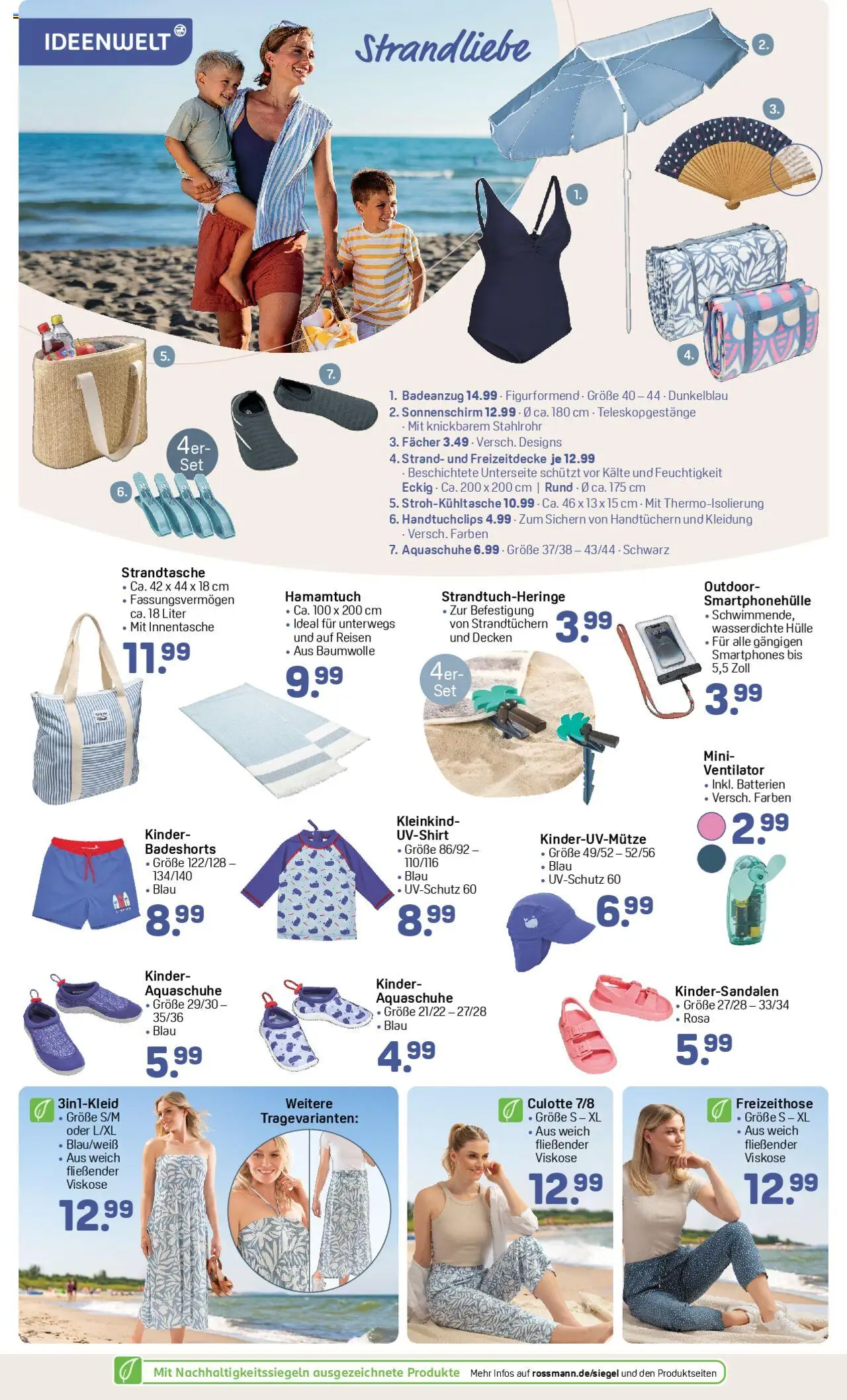 Rossmann Prospekt 	 - gültig ab dem 16.06.2025 | Seite: 2 | Produkte: Shirt, Ventilator, Smartphones, Badeanzug