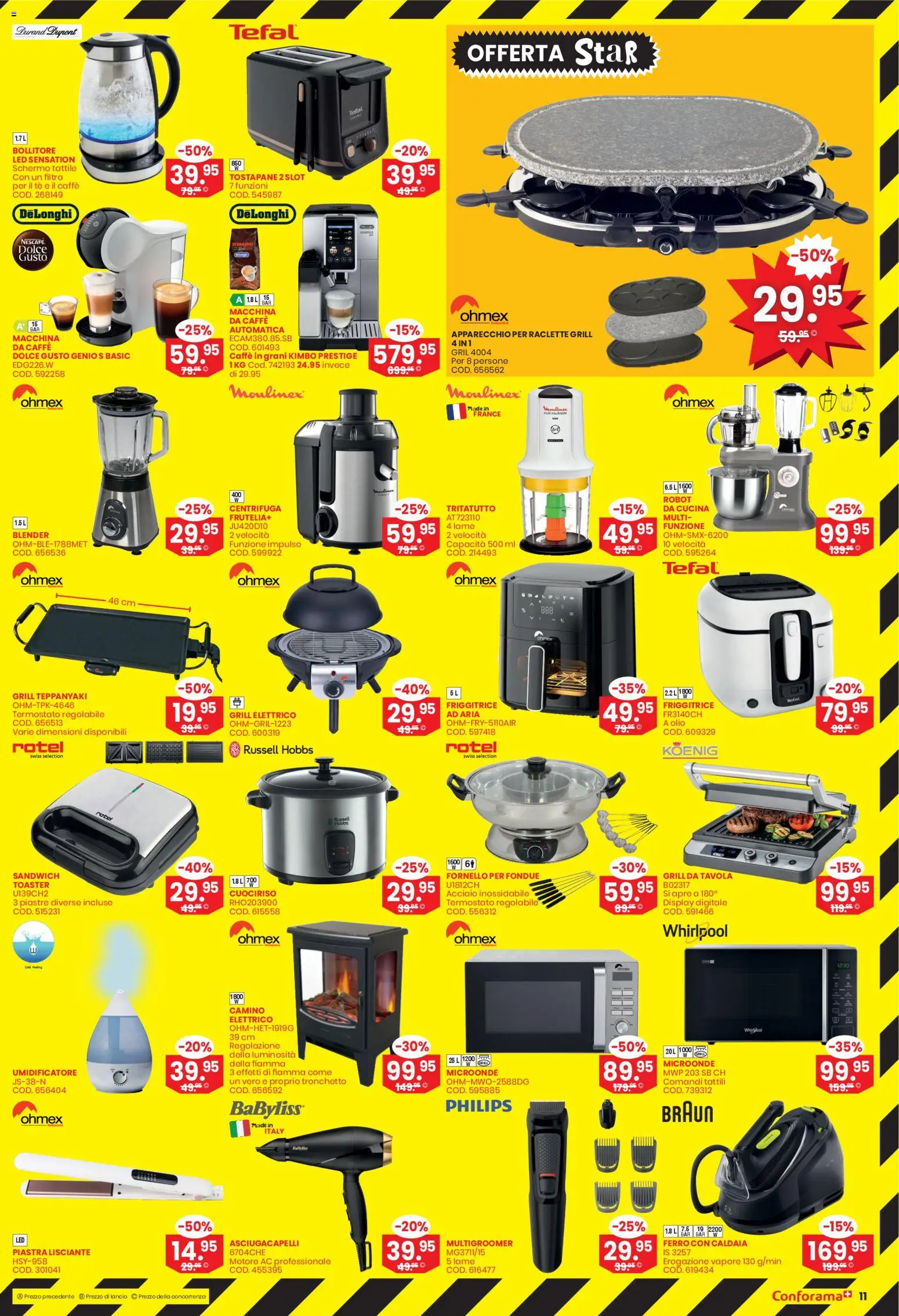 Conforama Aktionen IT – gültig ab 29.10.2025 | Seite: 11 | Produkte: Raclette, Fondue, Grill, Philips