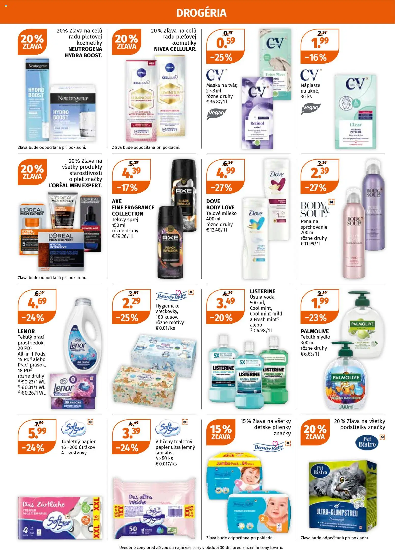 Nové Müller akcie – leták je platný od 11.12.2025 | Strana: 2 | Produkty: Listerine, Mlieko, Telové mlieko, Plienky