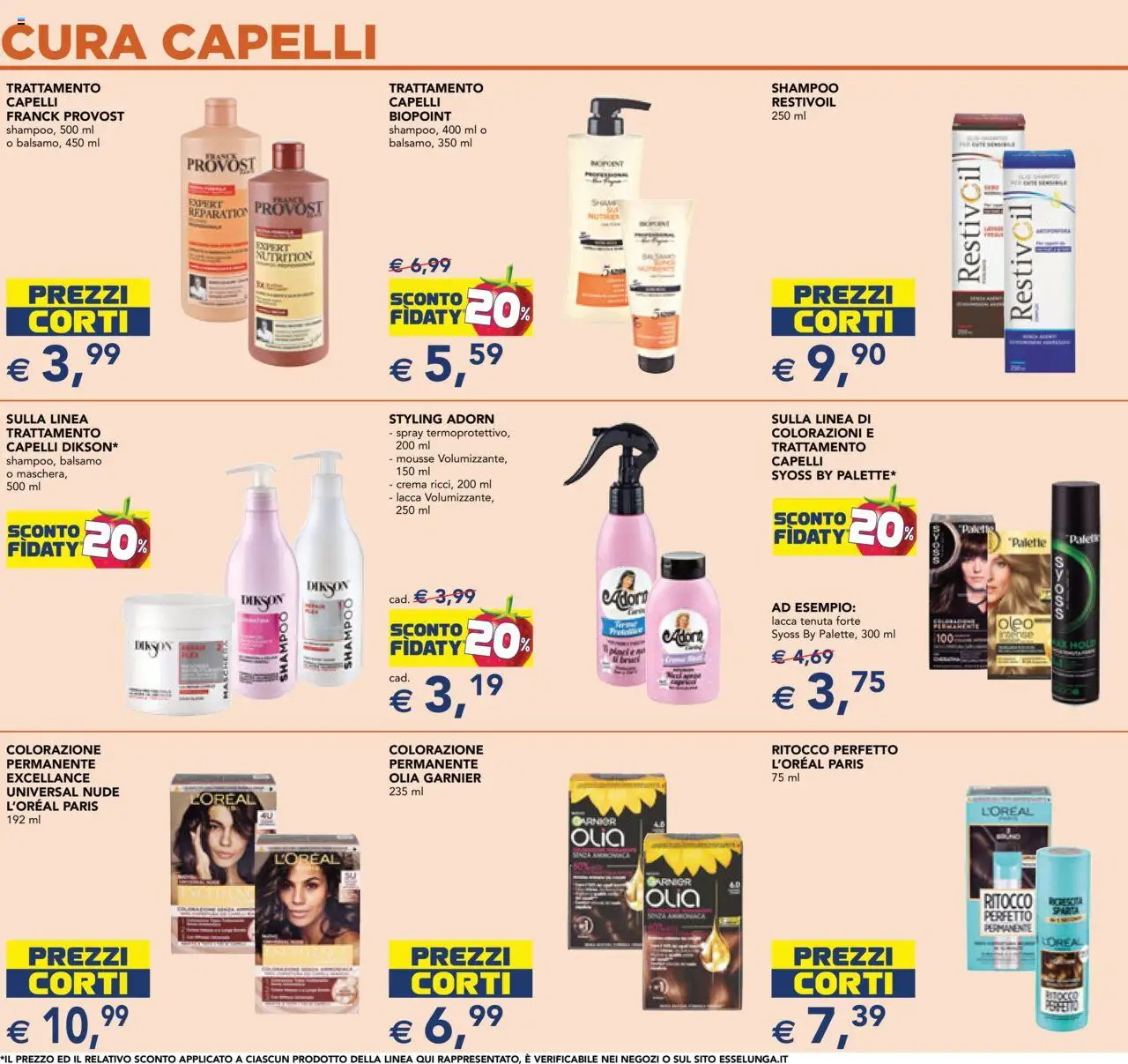 Volantino Esselunga S del 11.09.2025 | Pagina: 7 | Prodotti: Shampoo, Balsamo, Crema, Lacca