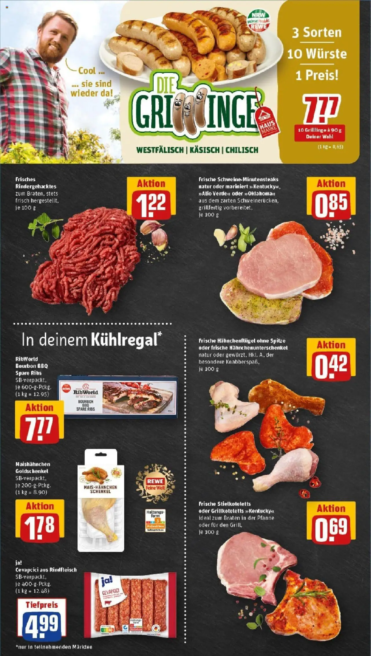 Rewe prospekt Lüdinghausen	 - gültig ab dem 15.06.2025 | Seite: 6 | Produkte: Cevapcici, Rindfleisch, Steak, Bourbon