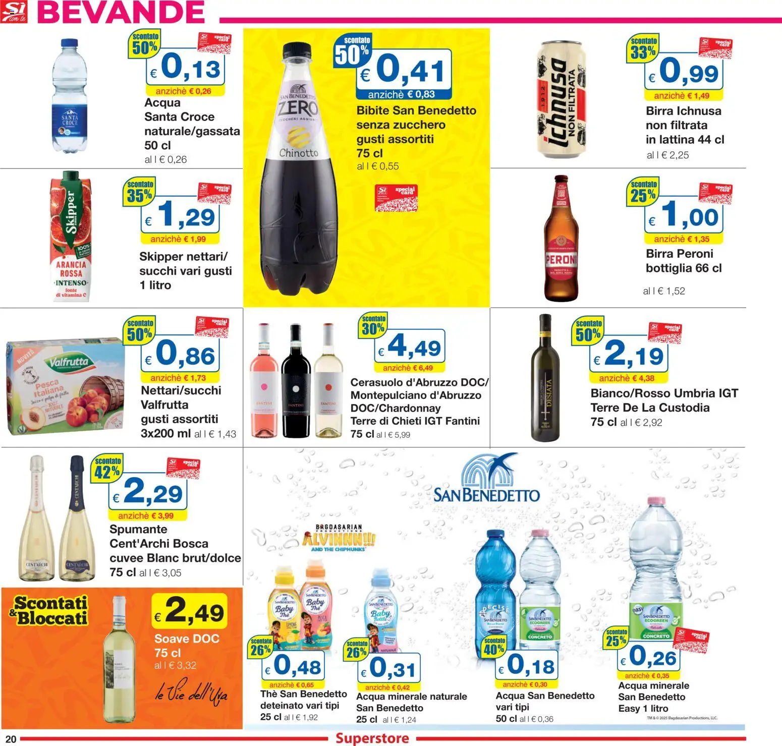 Volantino Sì con Te del 30.10.2025 | Pagina: 20 | Prodotti: Chinotto, Pesca, The, Bibite
