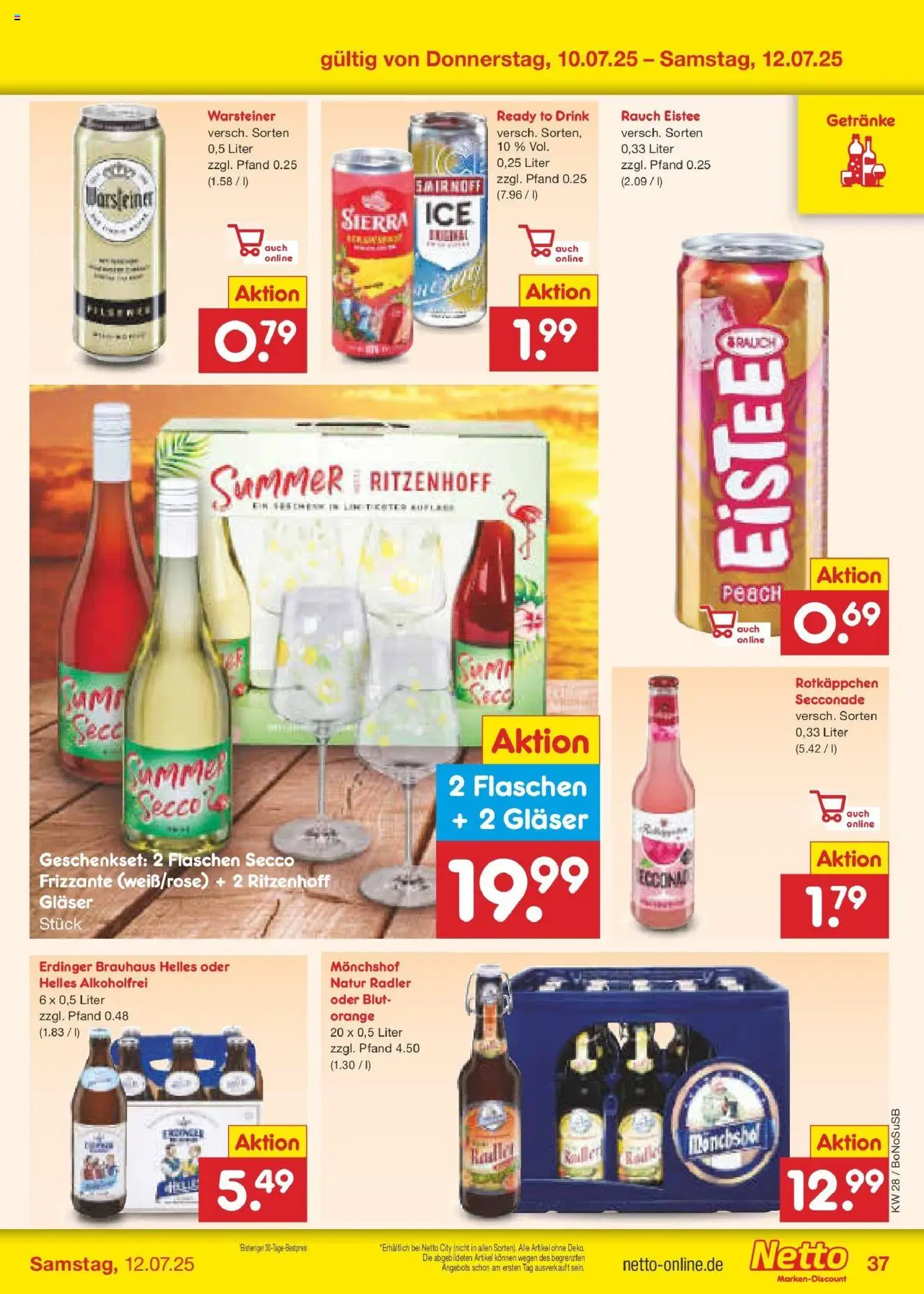 Netto Marken-Discount prospekt Herne	 - gültig ab dem 07.07.2025 | Seite: 53 | Produkte: Monchshof, Warsteiner, Smirnoff, Rotkäppchen