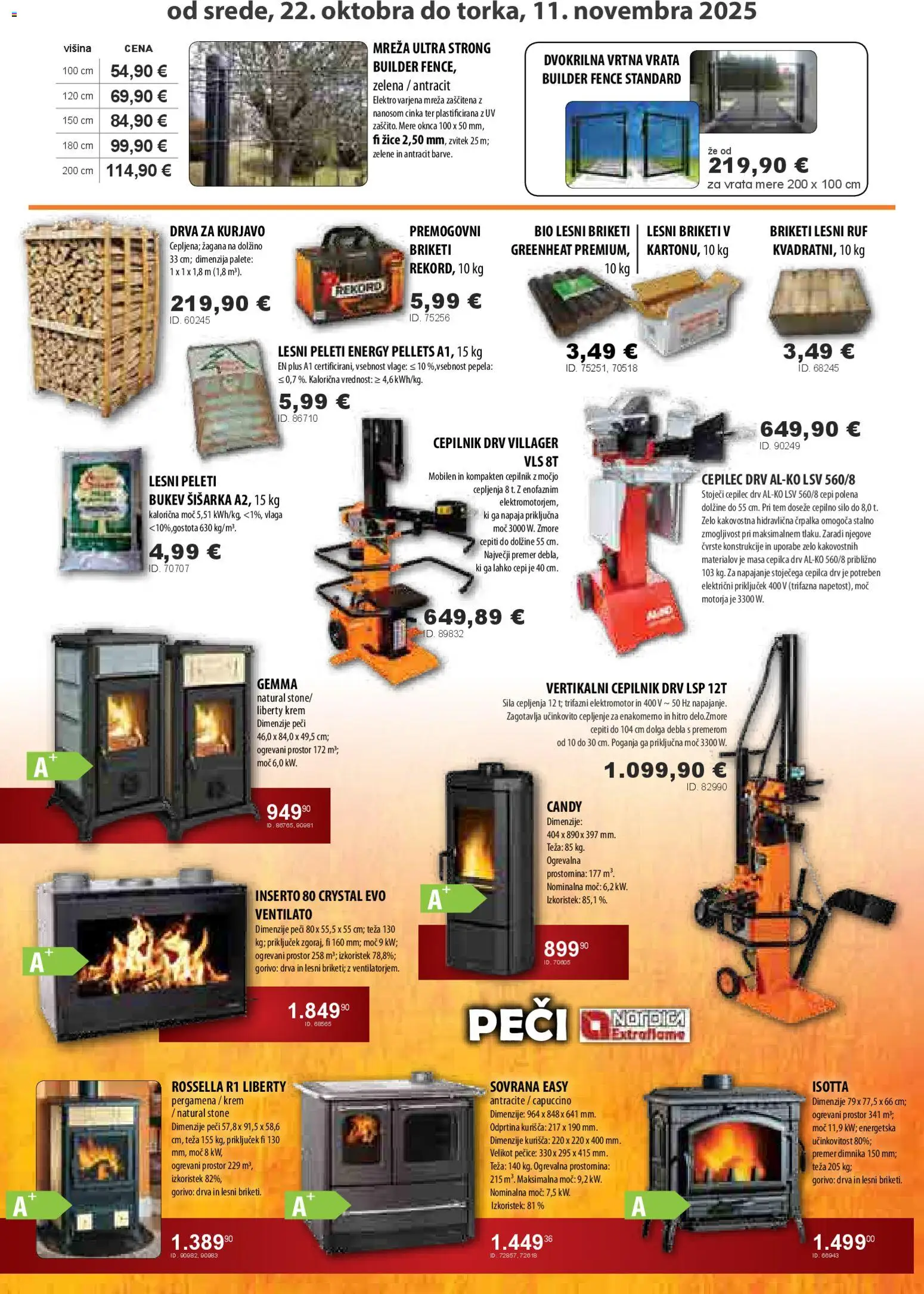 Novi Živex katalog ponudbe – veljaven od 22.10.2025 | Stran: 5 | Izdelki: Črpalka, Teza, Lesni briketi, Zelena