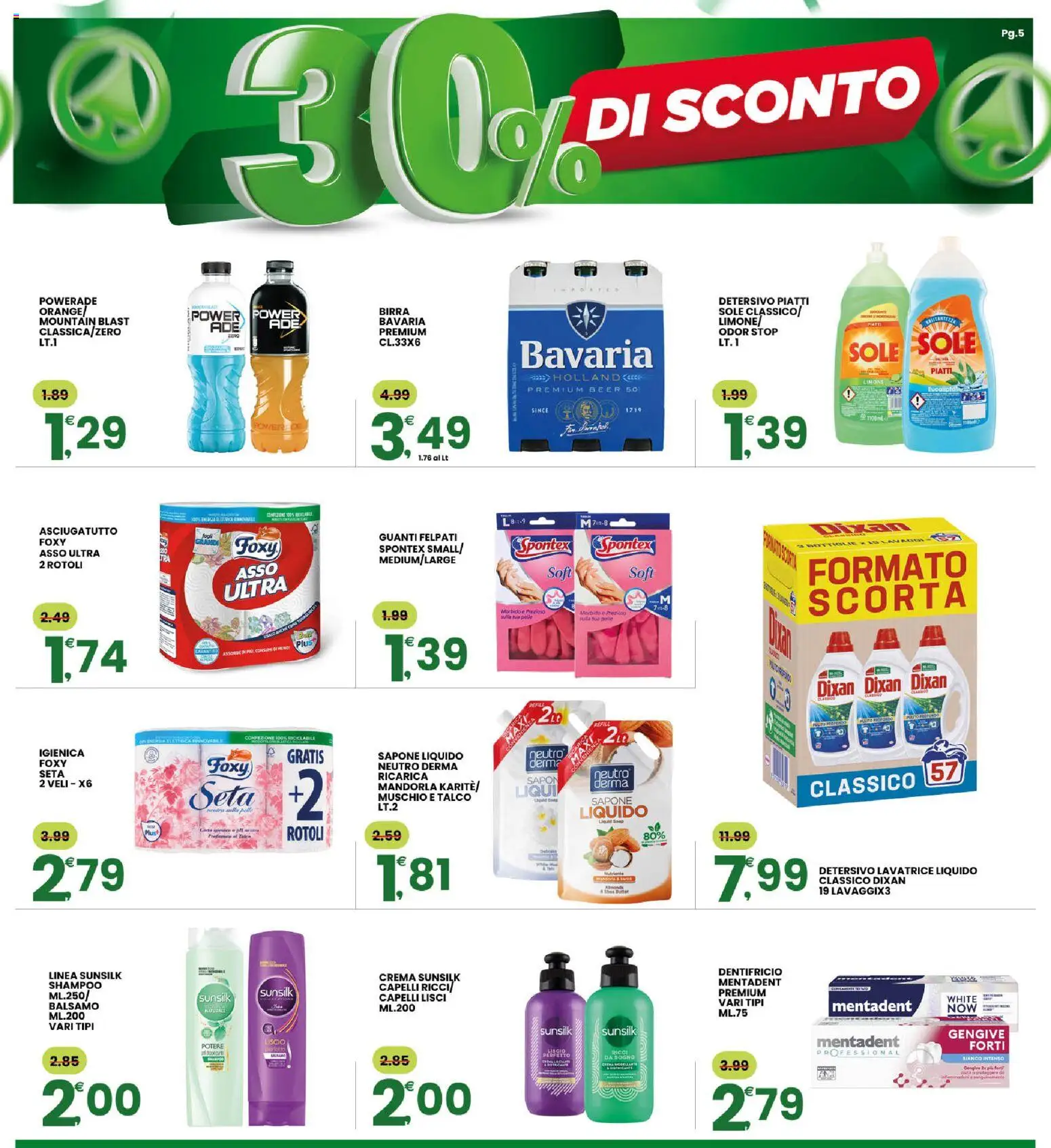 Volantino Interspar del 06.03.2026 | Pagina: 5 | Prodotti: Shampoo, Crema, Birra, Asciugatutto