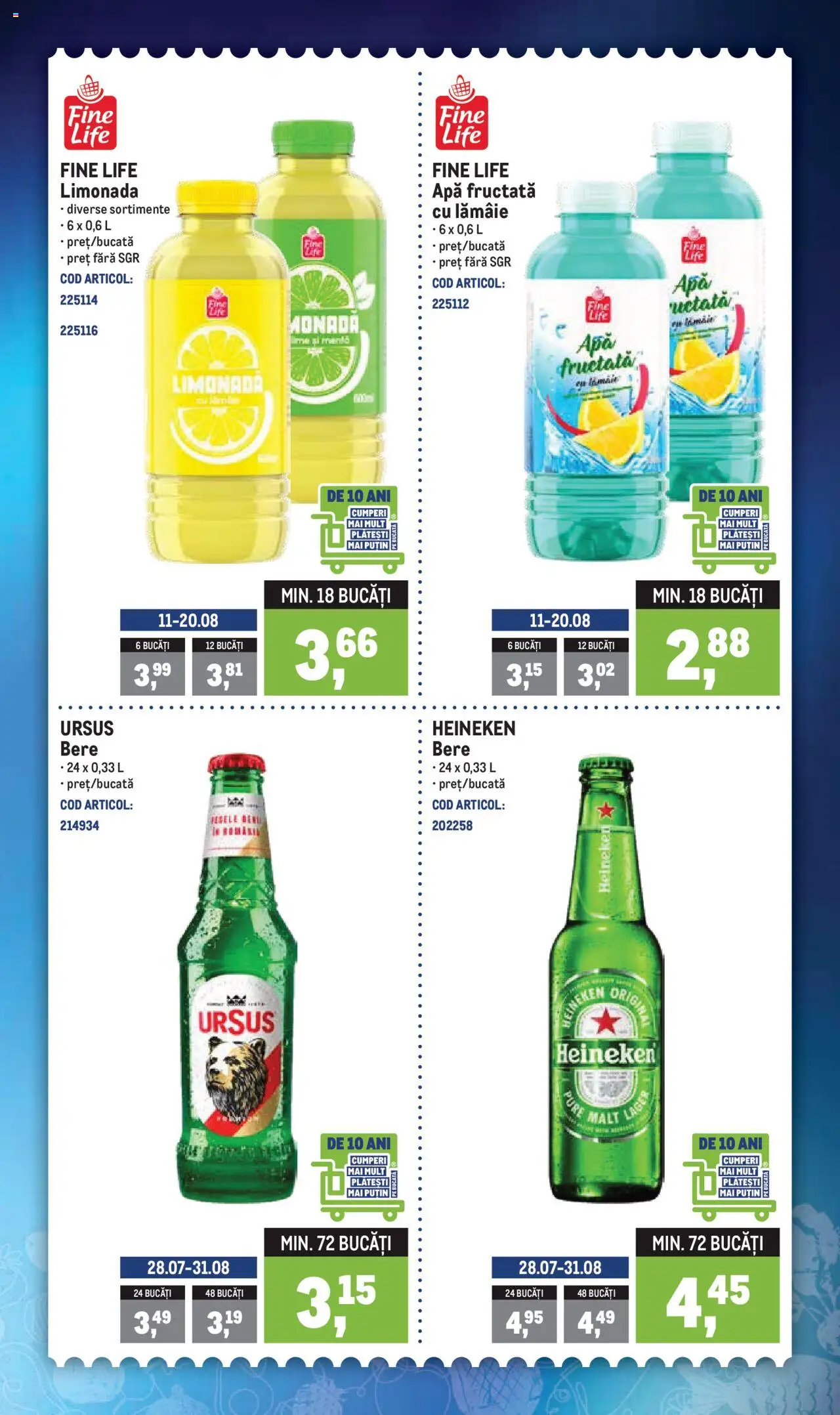 Metro catalog - Recomandările  – valabil de la 11.08.2025 | Pagină: 2 | Produse: Sıcak su torbası, Bere, Apă, Lămâie