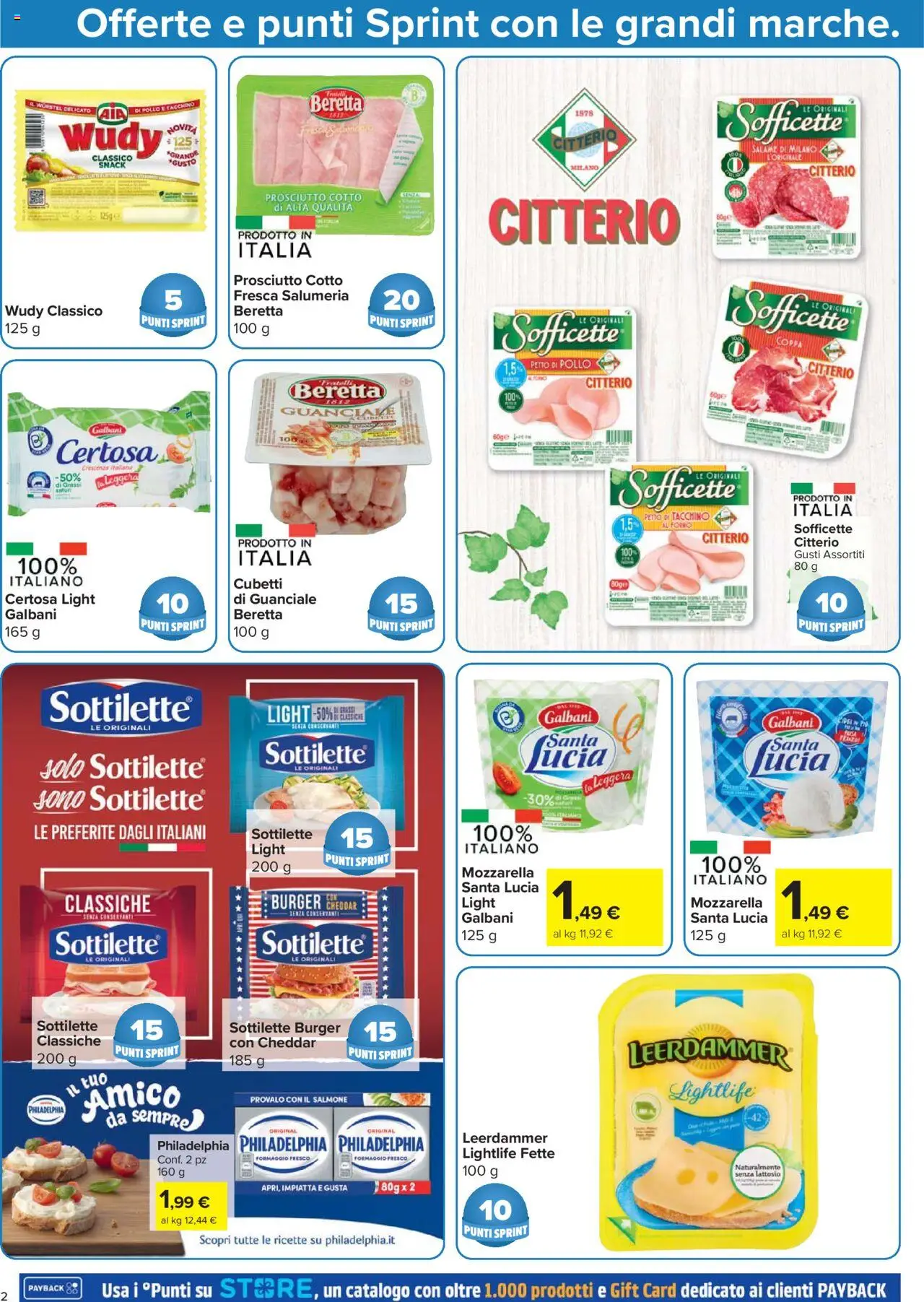 Volantino Carrefour del 07.08.2025 | Pagina: 2 | Prodotti: Prosciutto Cotto, Salame, Formaggio, Crescenza