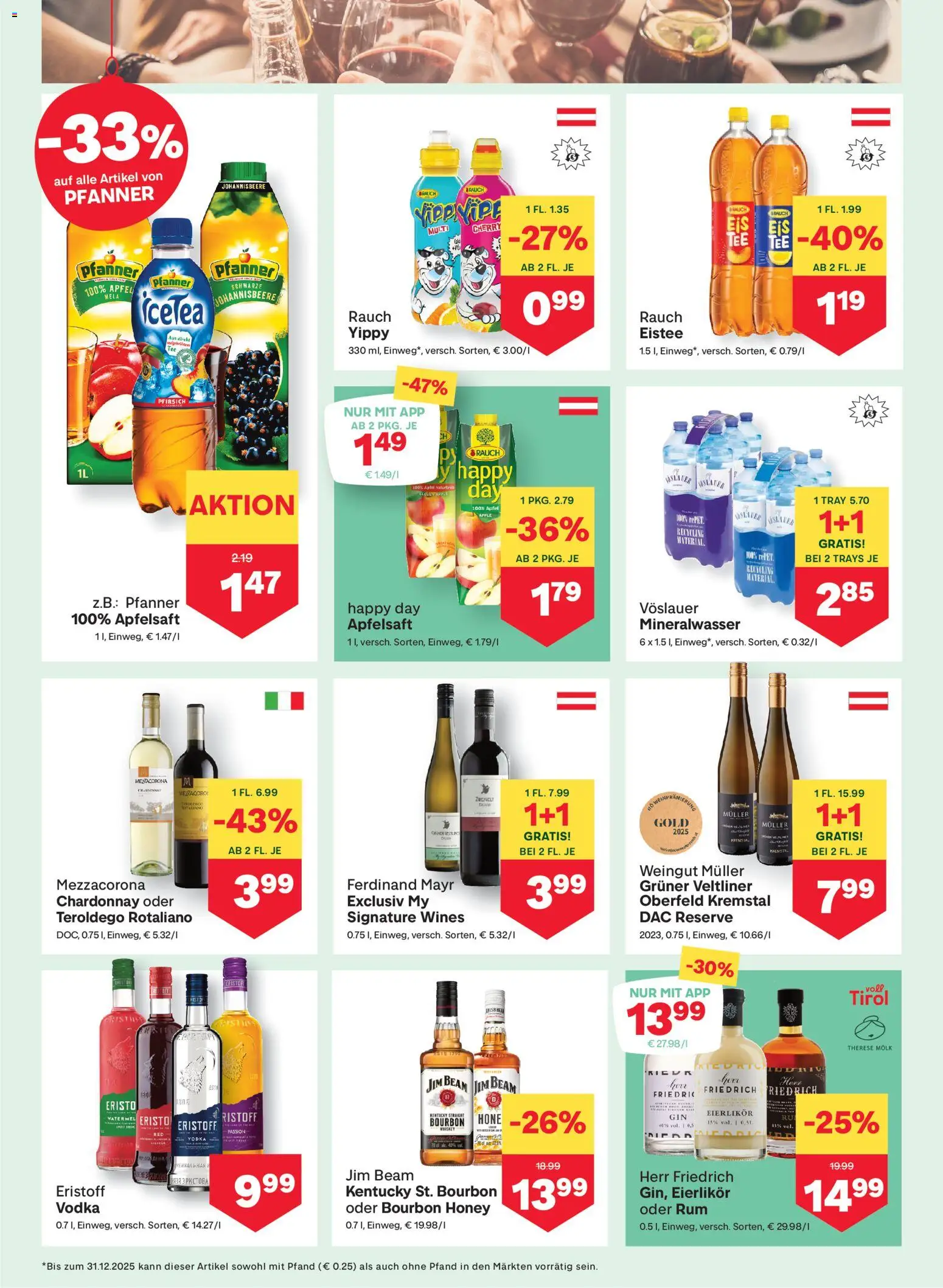 MPREIS Hohenems gültig ab 27.11.2025 | Seite: 10 | Produkte: Pfirsich, Apple, Äpfel, Bourbon