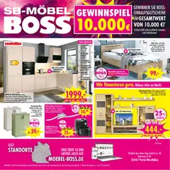 SB Möbel Boss Prospekt 	 ab 14.02.2026 gültig | Seite: 12 | Produkte: Bett, Tür, Kühlschrank, Kochfeld