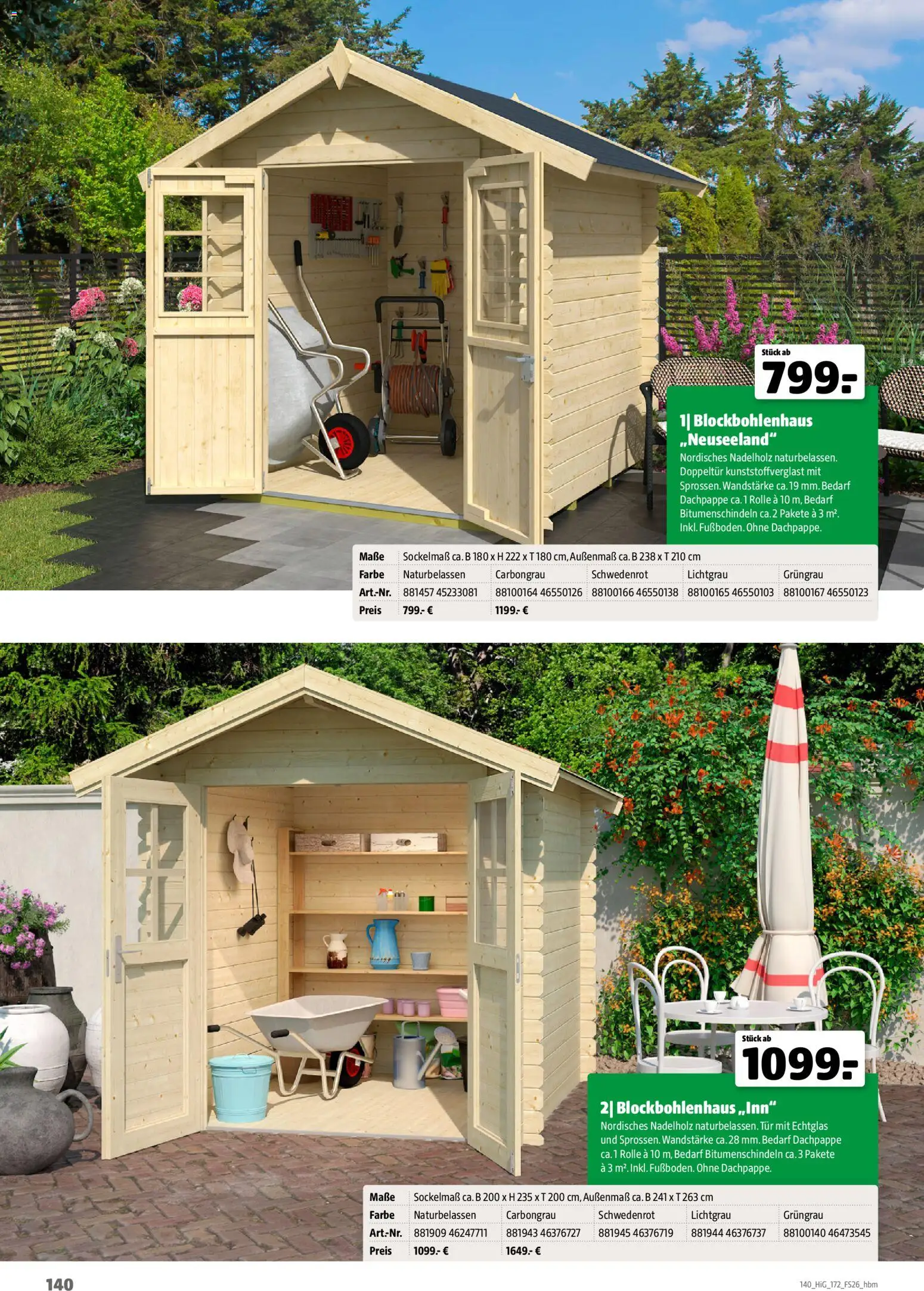 Hagebau Gartengestaltungsortiment – gültig ab 02.03.2026 | Seite: 140 | Produkte: Tür