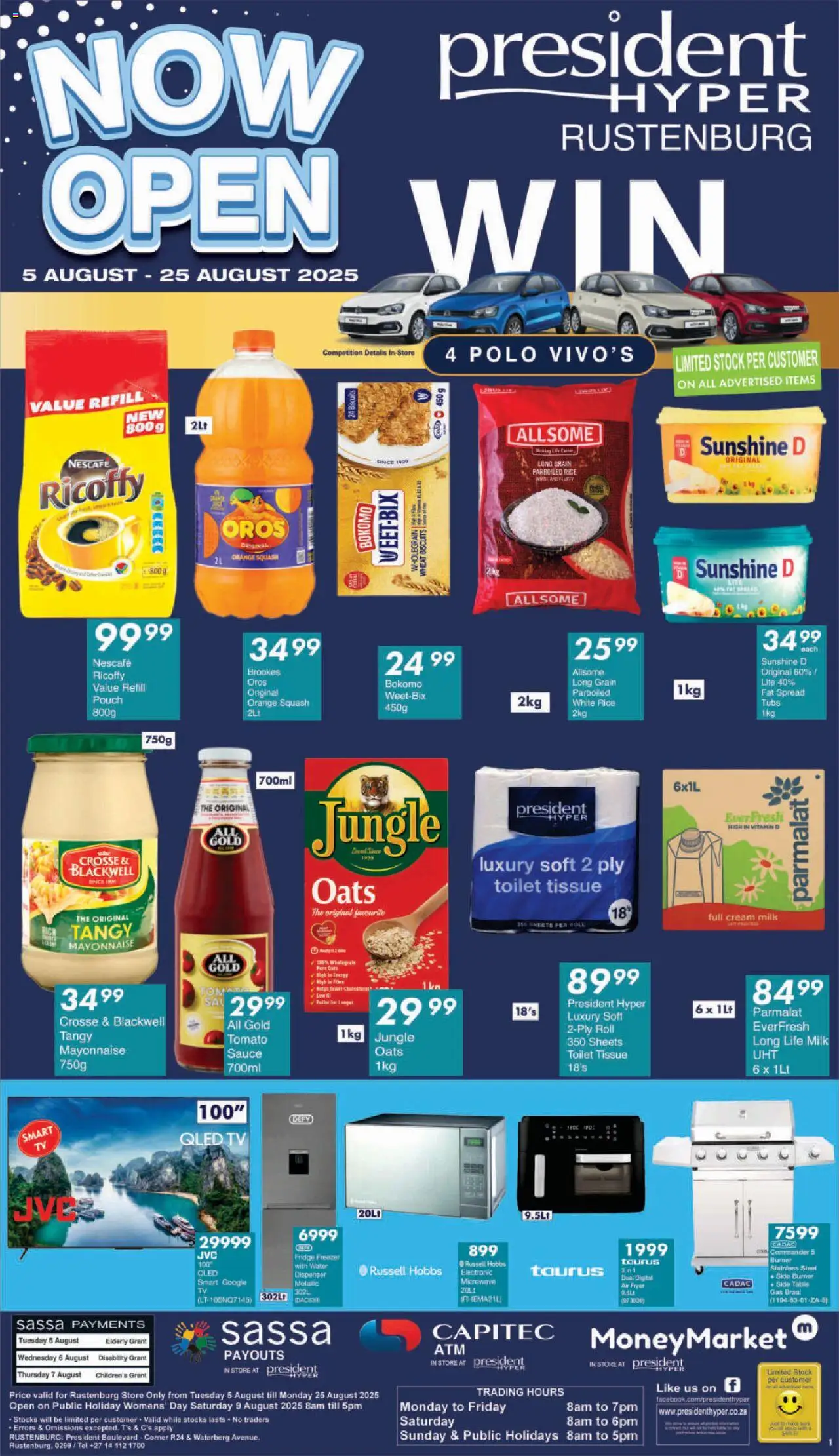 President Hyper Specials │ valid from 05.08.2025 | Page: 1 | Products: Squash, Toilet, Stock, Fat spread