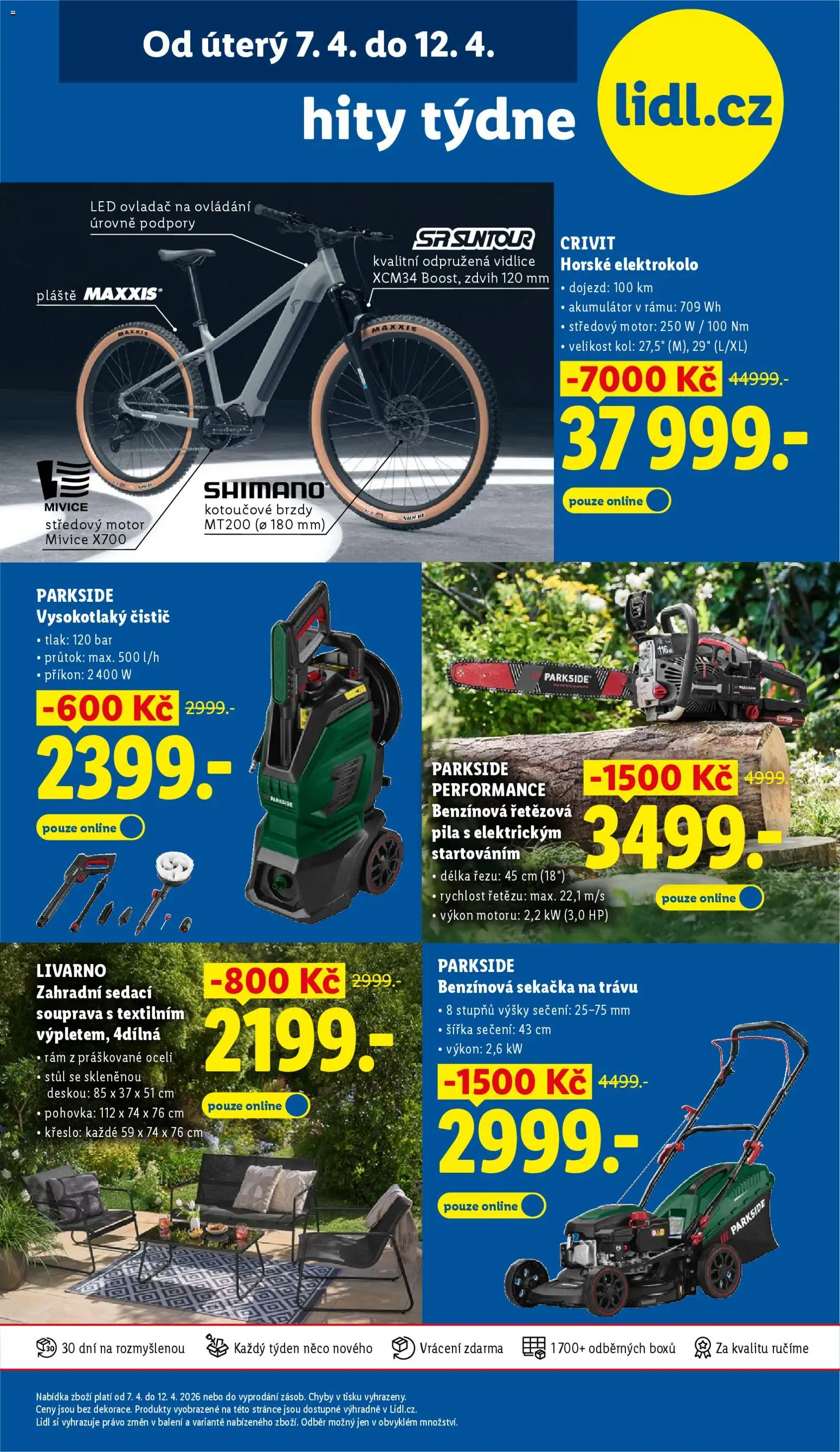 Lidl leták od 07.04.2026 | Strana: 34 | Produkty: Parkside, Elektrokolo, Sekačka, Stůl