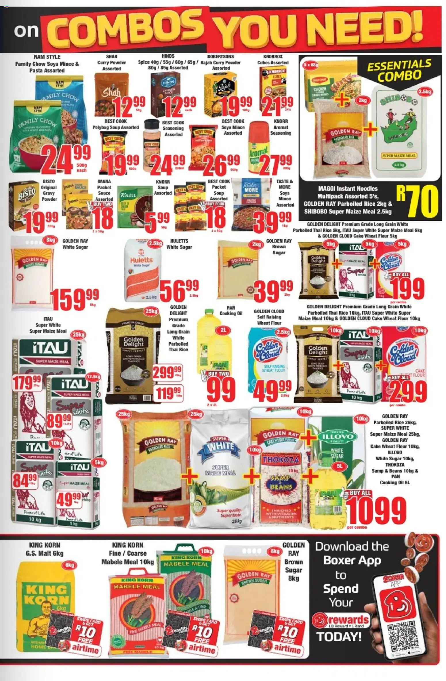 New Boxer catalogue – valid from 04.12.2025 | Page: 9 | Products: Maize meal, Chicken, Powder, Pasta
