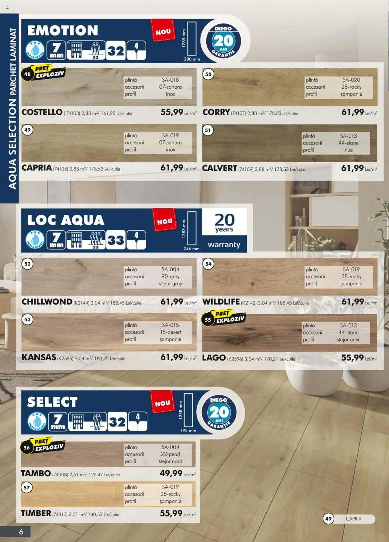 Noul catalog Diego – valabil de la 01.04.2024 | Pagină: 6 | Produse: Parchet