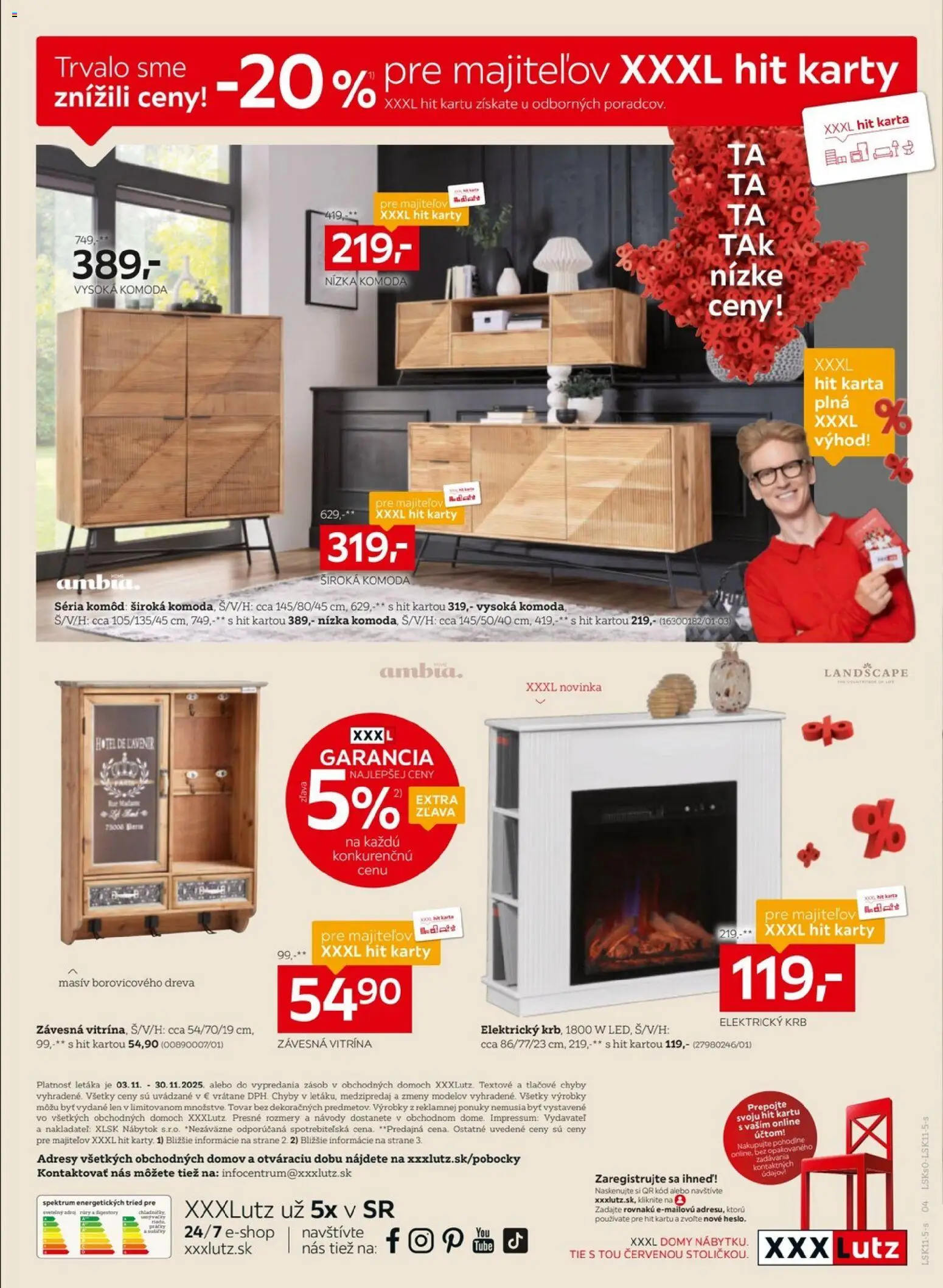 Nové XXXLutz akcie – leták je platný od 03.11.2025 | Strana: 4 | Produkty: Nábytok, Práčky, Komoda