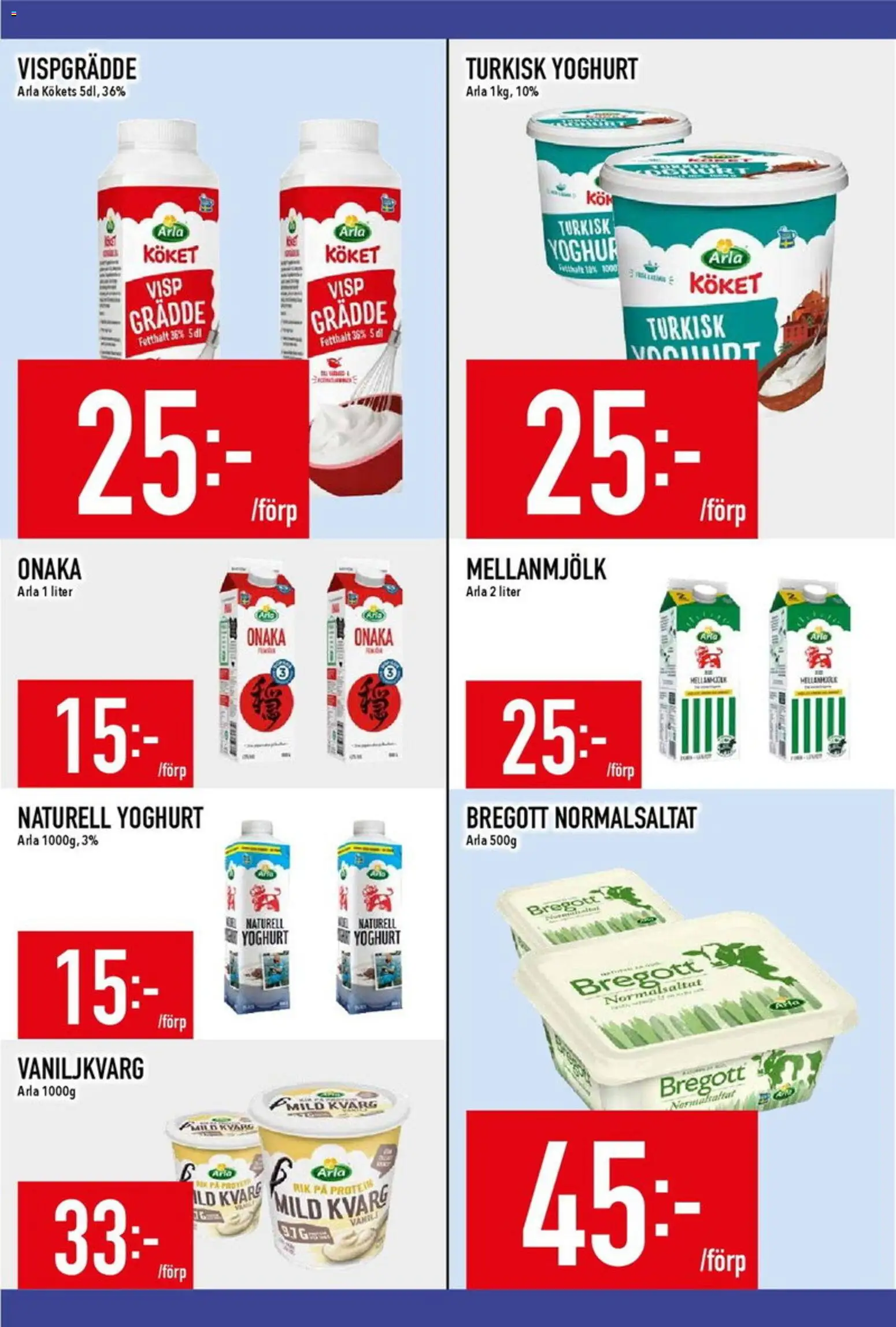 Matdax reklamblad aktuell från 20.04.2026 | Sida: 10 | Produkter: Bregott, Kvarg, Grädde, Vispgrädde