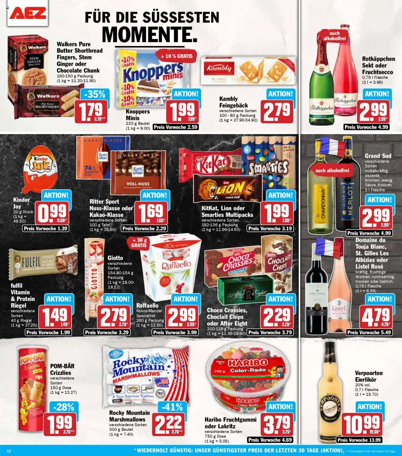 AEZ Prospekt 	 - gültig ab dem 21.07.2025 | Seite: 12 | Produkte: Haribo, Ritter sport, Fruchtsecco, Rotkäppchen