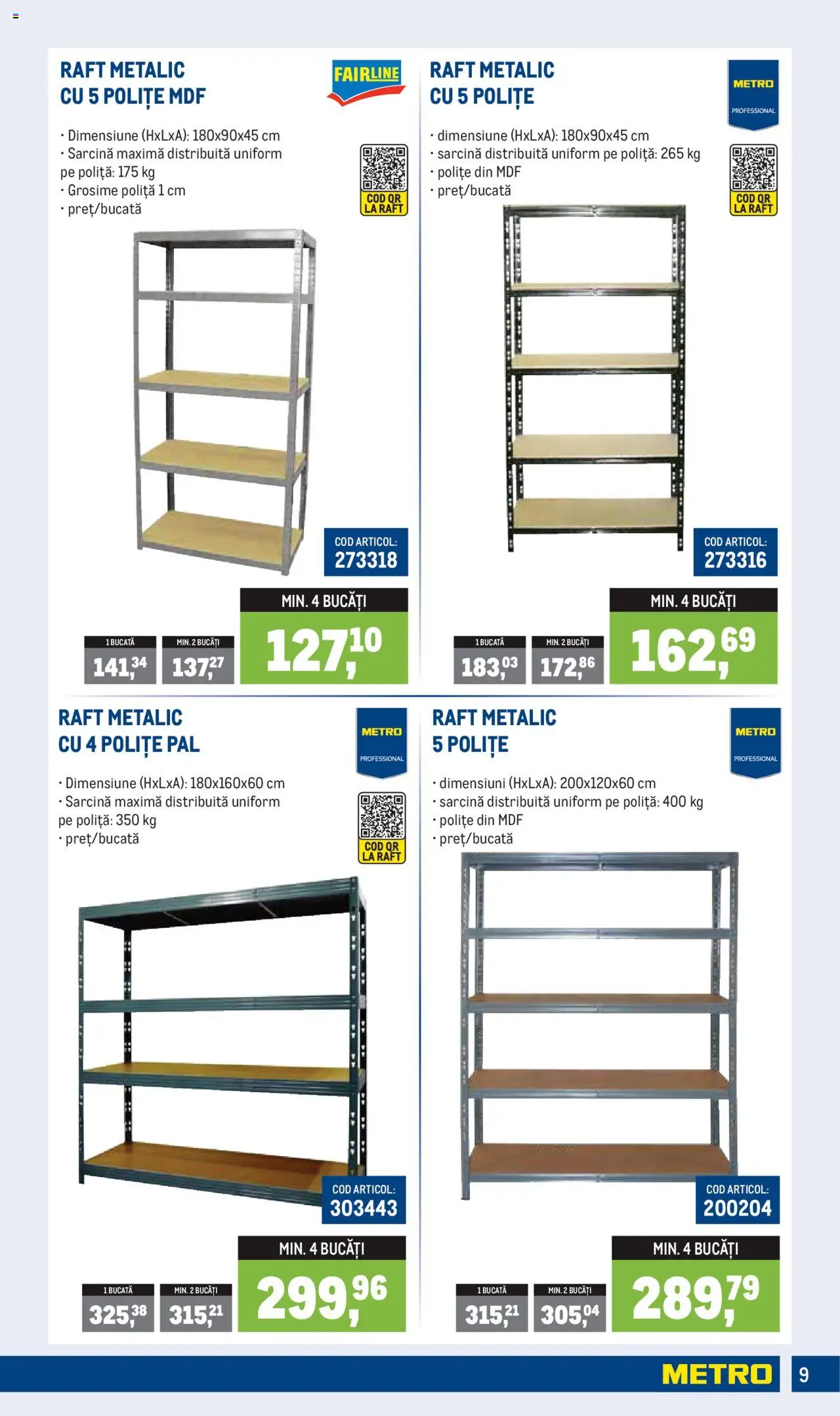 Catalog Metro – valabil de la 01.07.2025 | Pagină: 9 | Produse: Raft