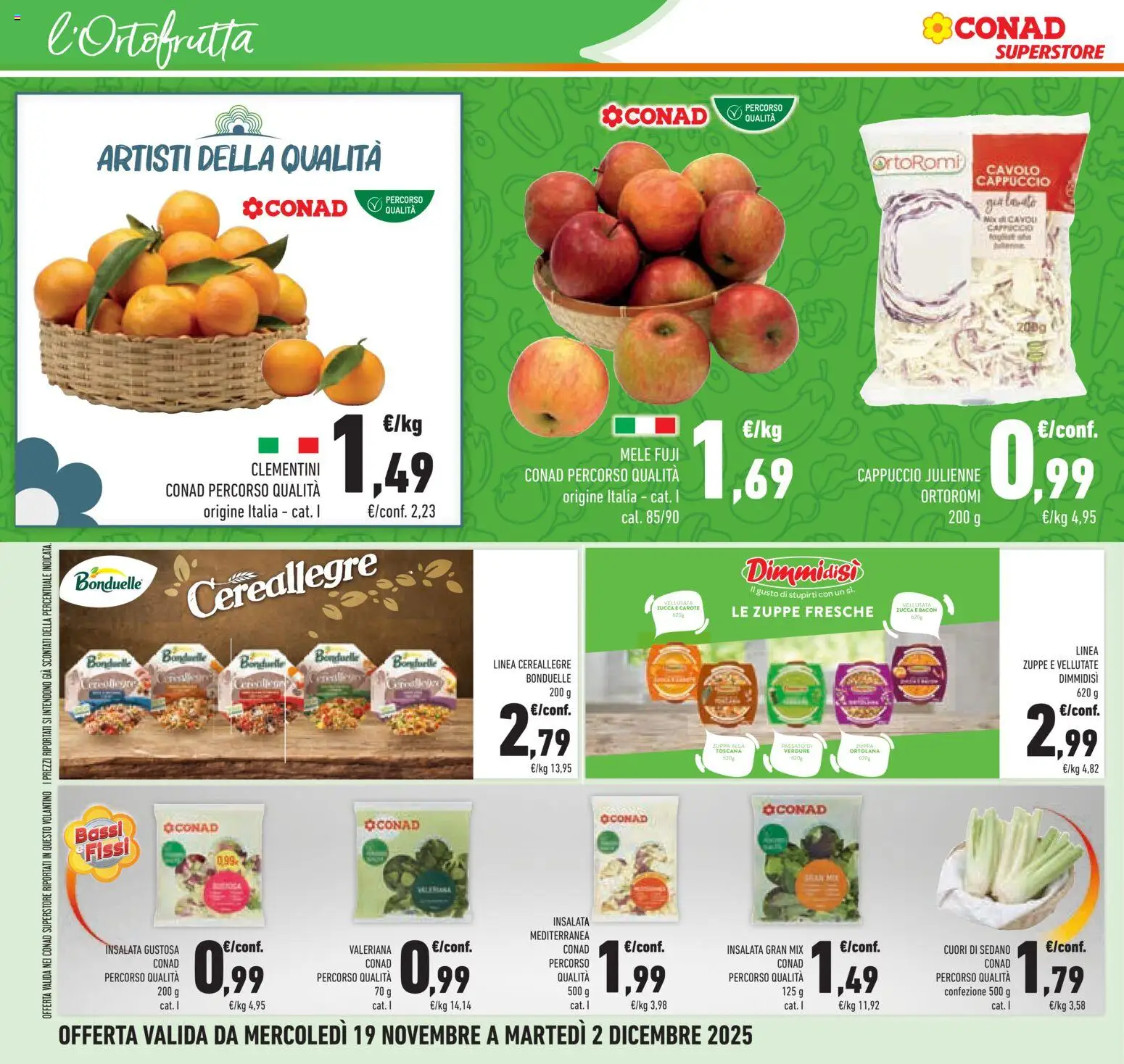 Volantino Conad del 19.11.2025 | Pagina: 8 | Prodotti: Insalata, Sedano, Cavolo, Zucca