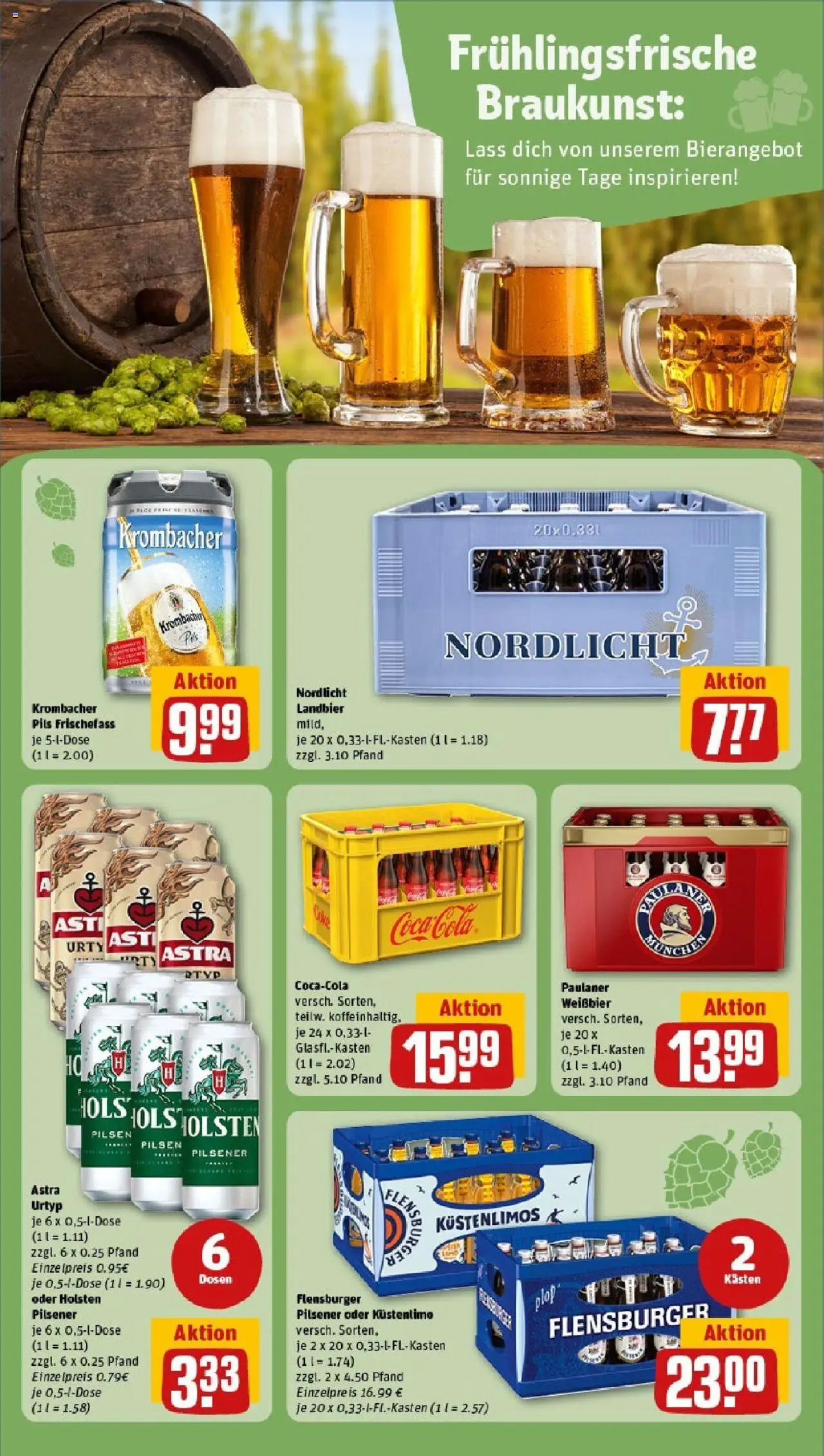 Rewe - Rewe: Wochenangebote (ab 20.04.2025) zum Blättern » Angebote | Seite: 19 | Produkte: Weißbier, Pils, Holsten, Krombacher