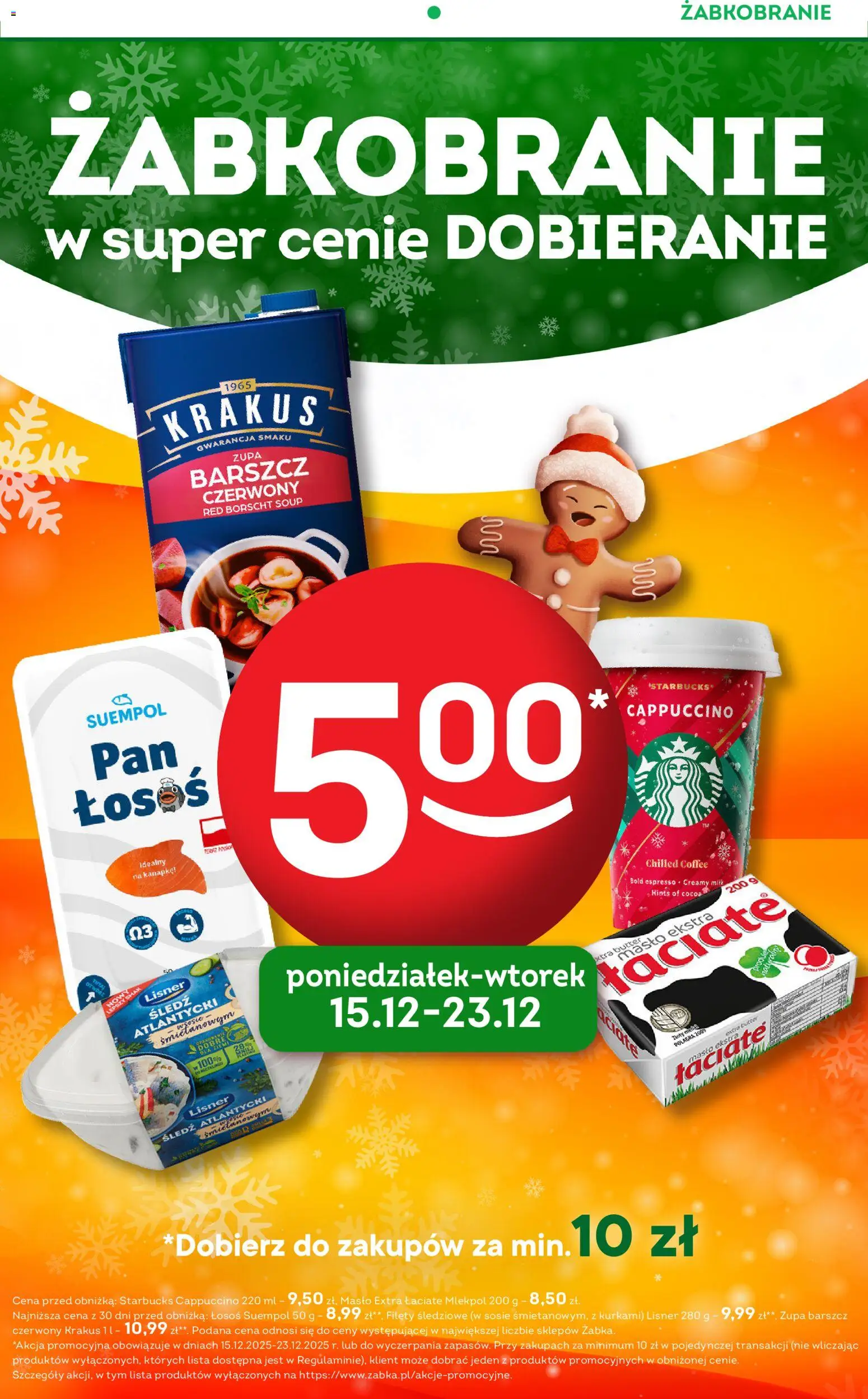 Żabka Gazetka - Codzienne produkty od 17.12.2025 | Strona: 2 | Produkty: Barszcz, Barszcz czerwony krakus, Łosoś, Zupa