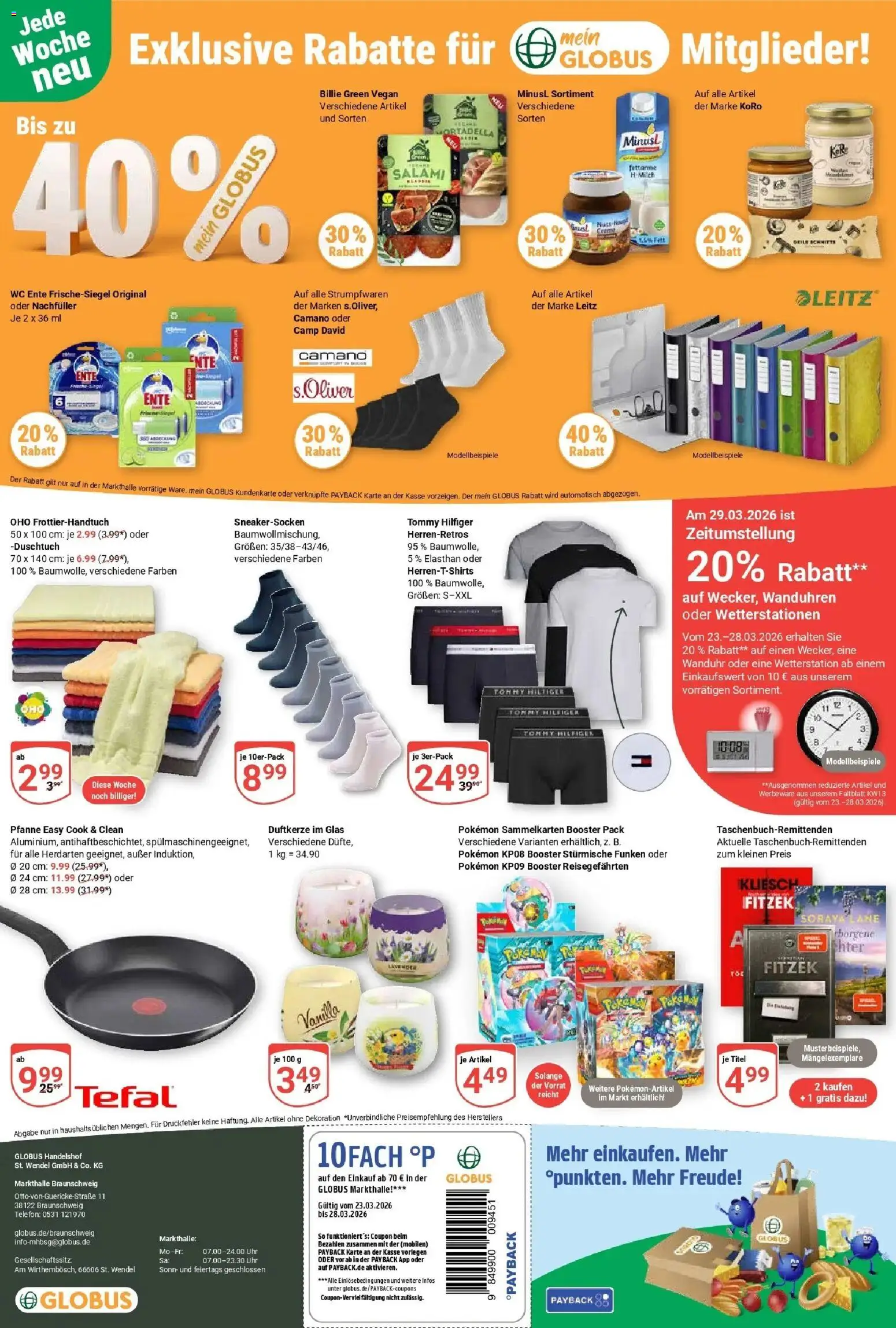Globus prospekt Braunschweig	 – gültig ab 23.03.2026 | Seite: 30 | Produkte: Wetterstation, Salami, Telefon, Uhr