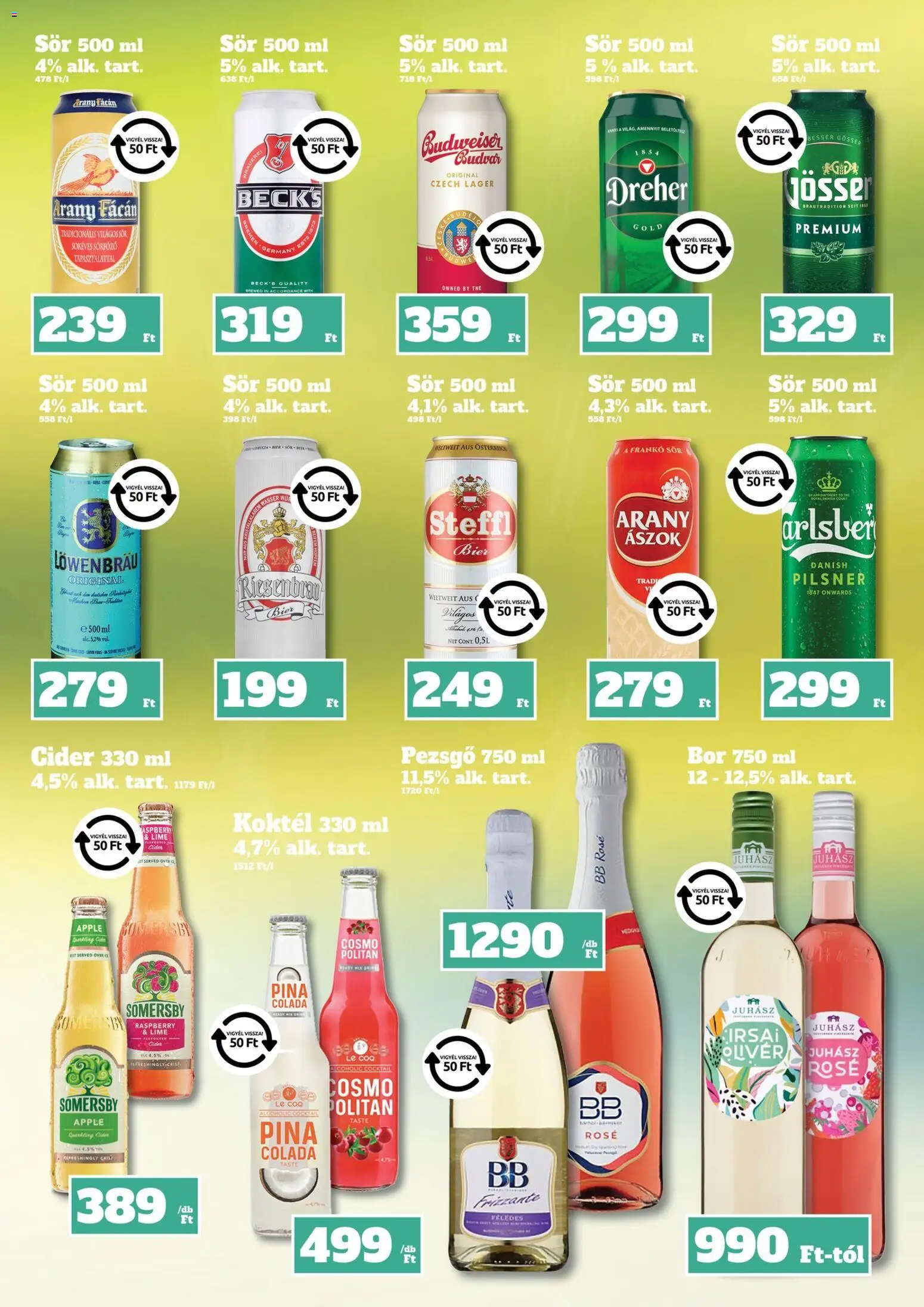 Family Diszkont akciós ujság - amely érvényes a következő dátumtól: 24.10.2025 | Oldal: 30 | Termékek: Budweiser, Pezsgő, Steffl, Sör